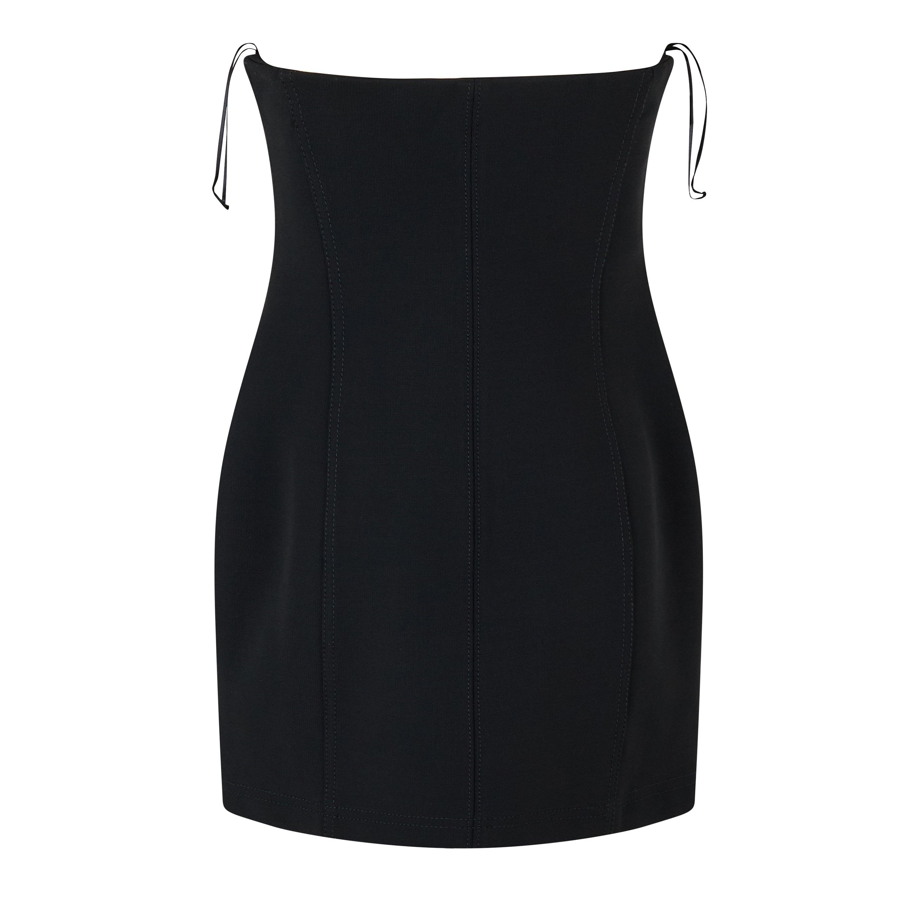 Black - Off White - Women's Bodycon Mini Dress - 2