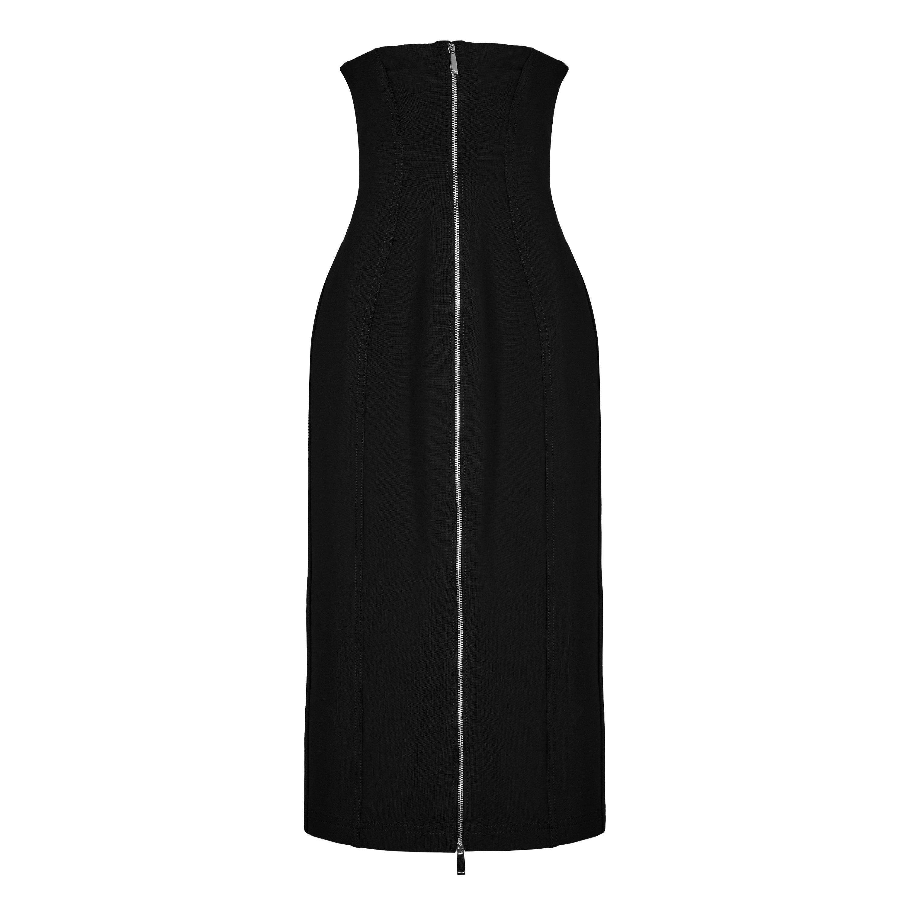 Black - Off White - Women's Bodycon Dress, Bodycon Style - 2