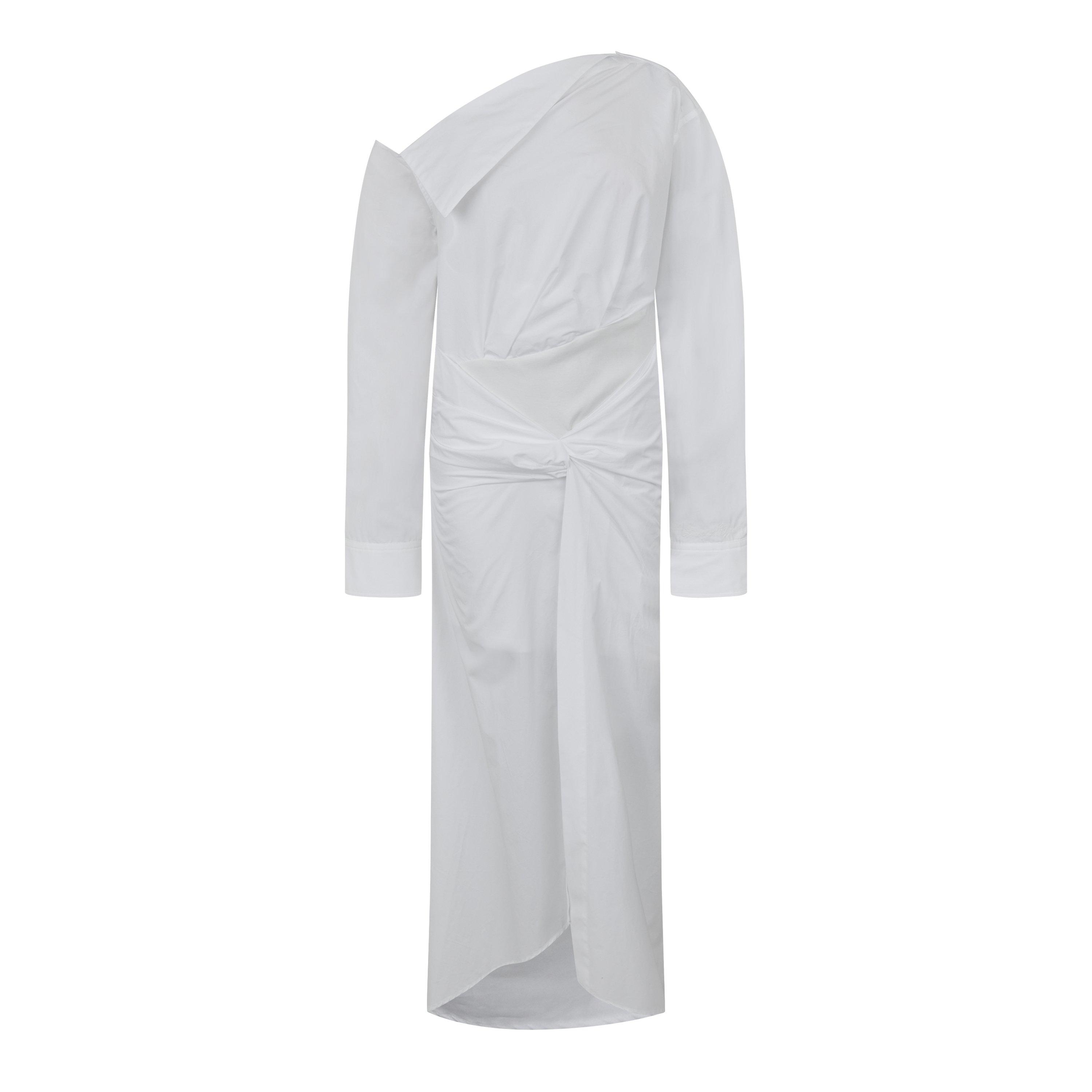 White - Off White - Women's One Shoulder Asymmetrical Dress - 1