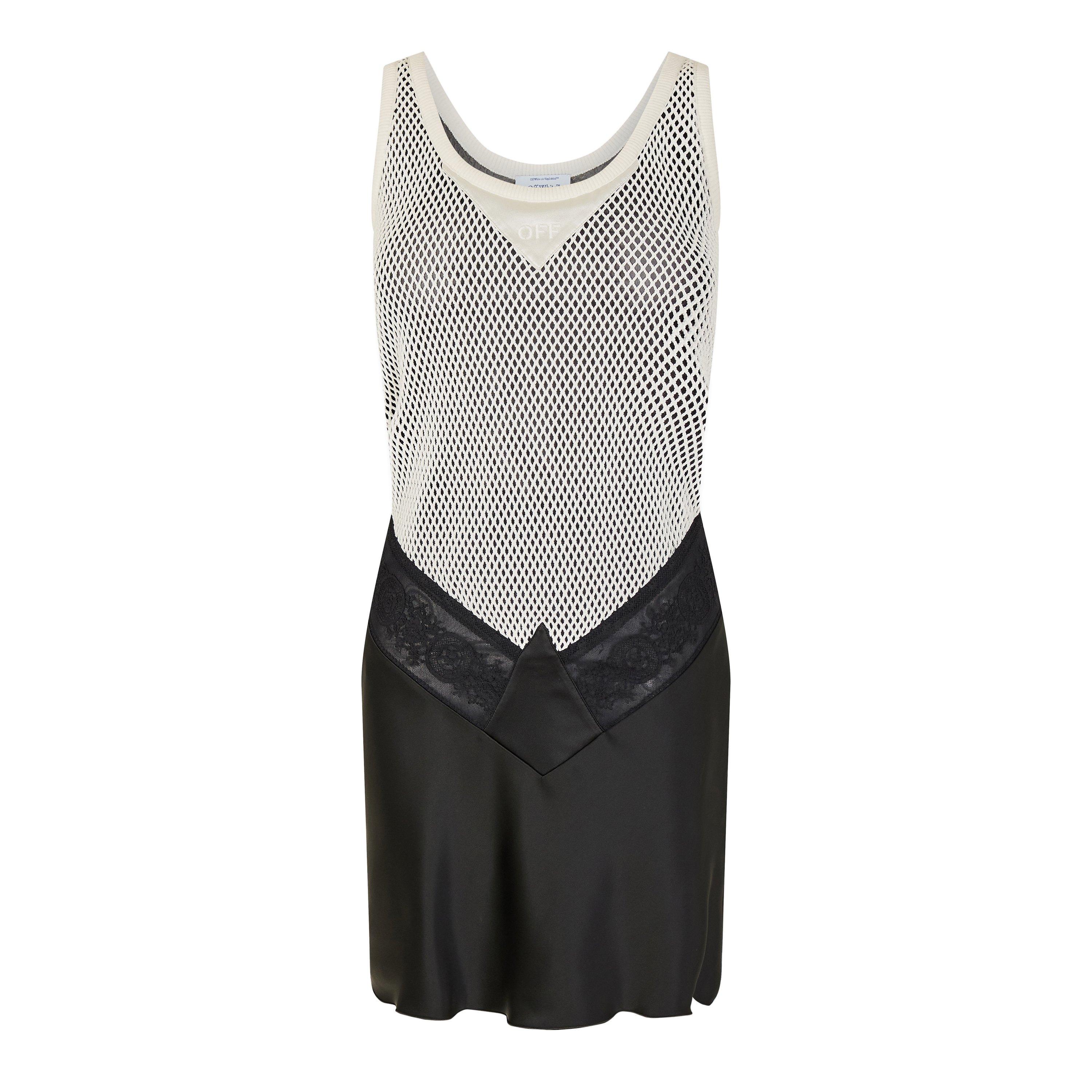 Coconut - Off White - Women's Fishnet Mini Dress - 1
