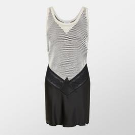 Off White Women's Lace Fishnet Dress
