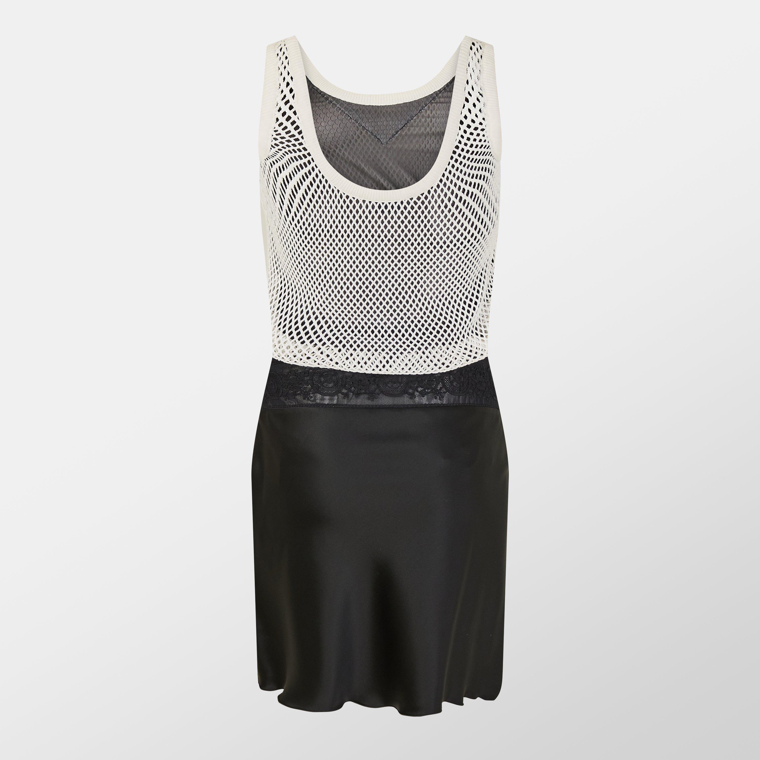 Coconut - Off White - Women's Lace Fishnet Dress - 2