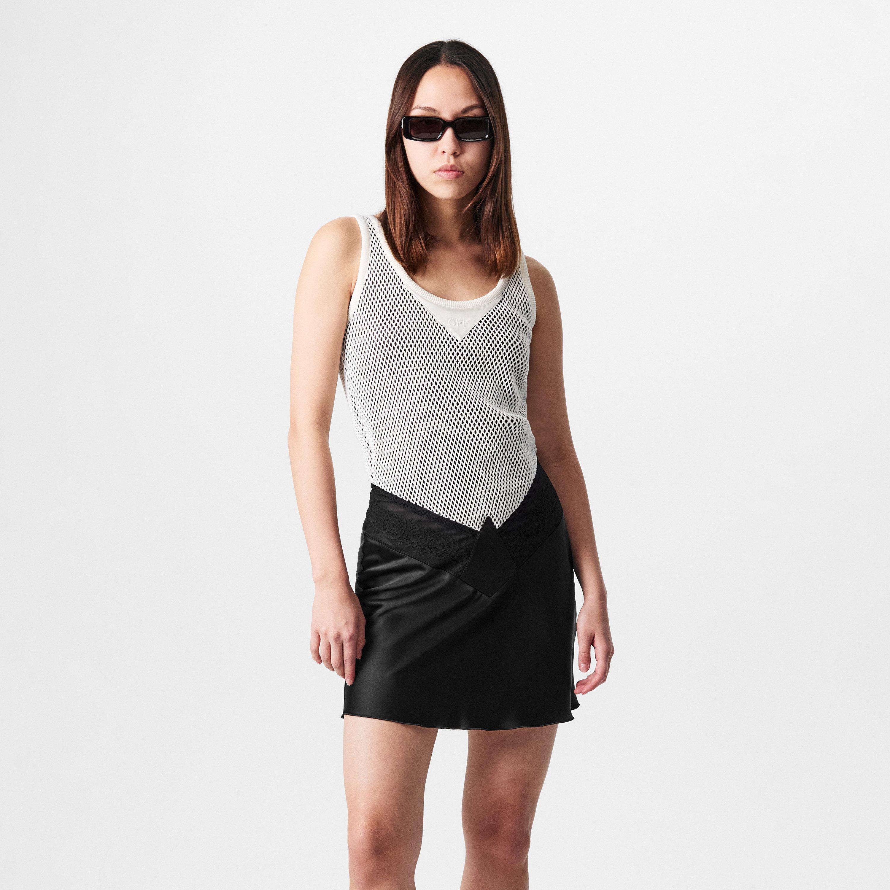 Coconut - Off White - Women's Lace Fishnet Dress - 3