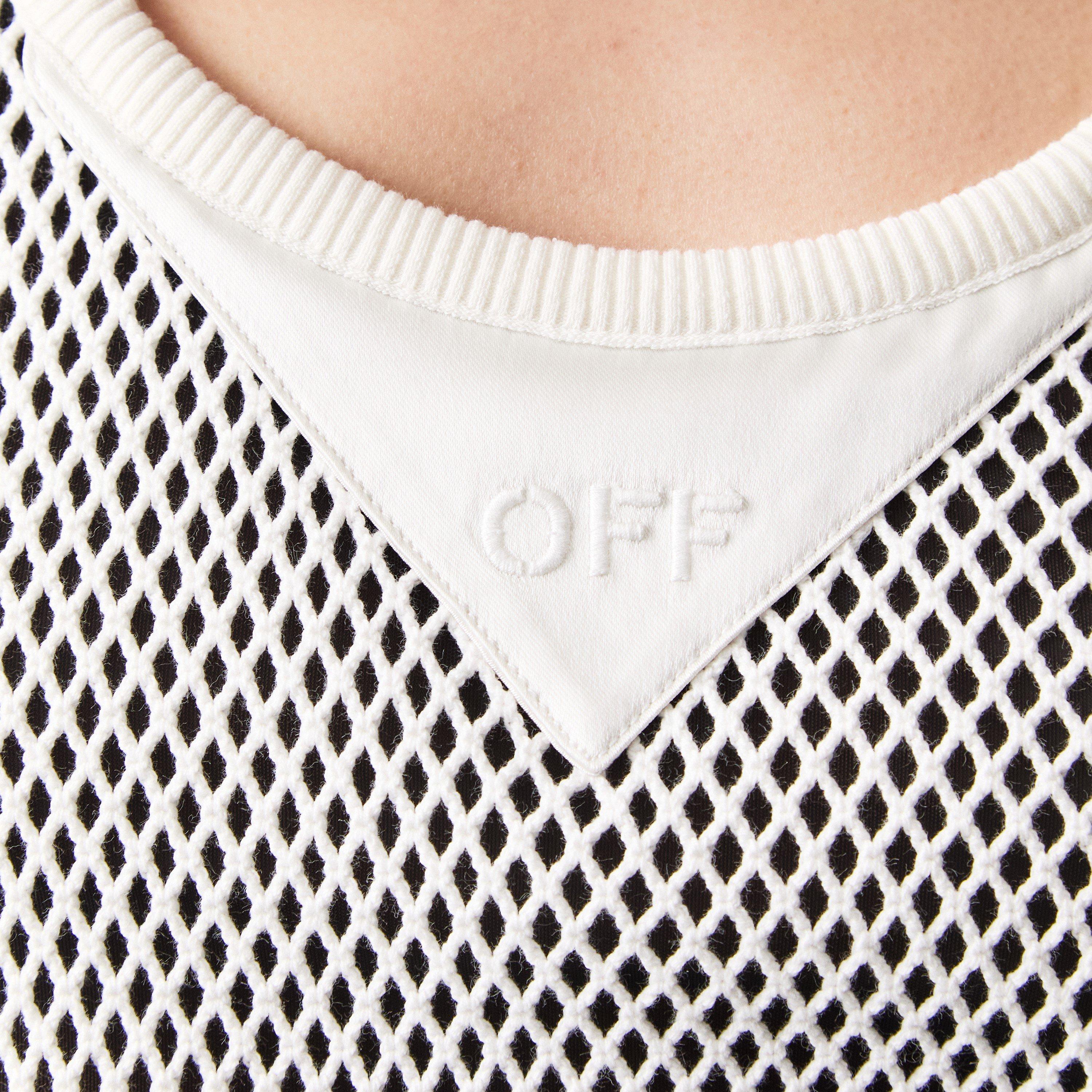 Coconut - Off White - Women's Lace Fishnet Dress - 5