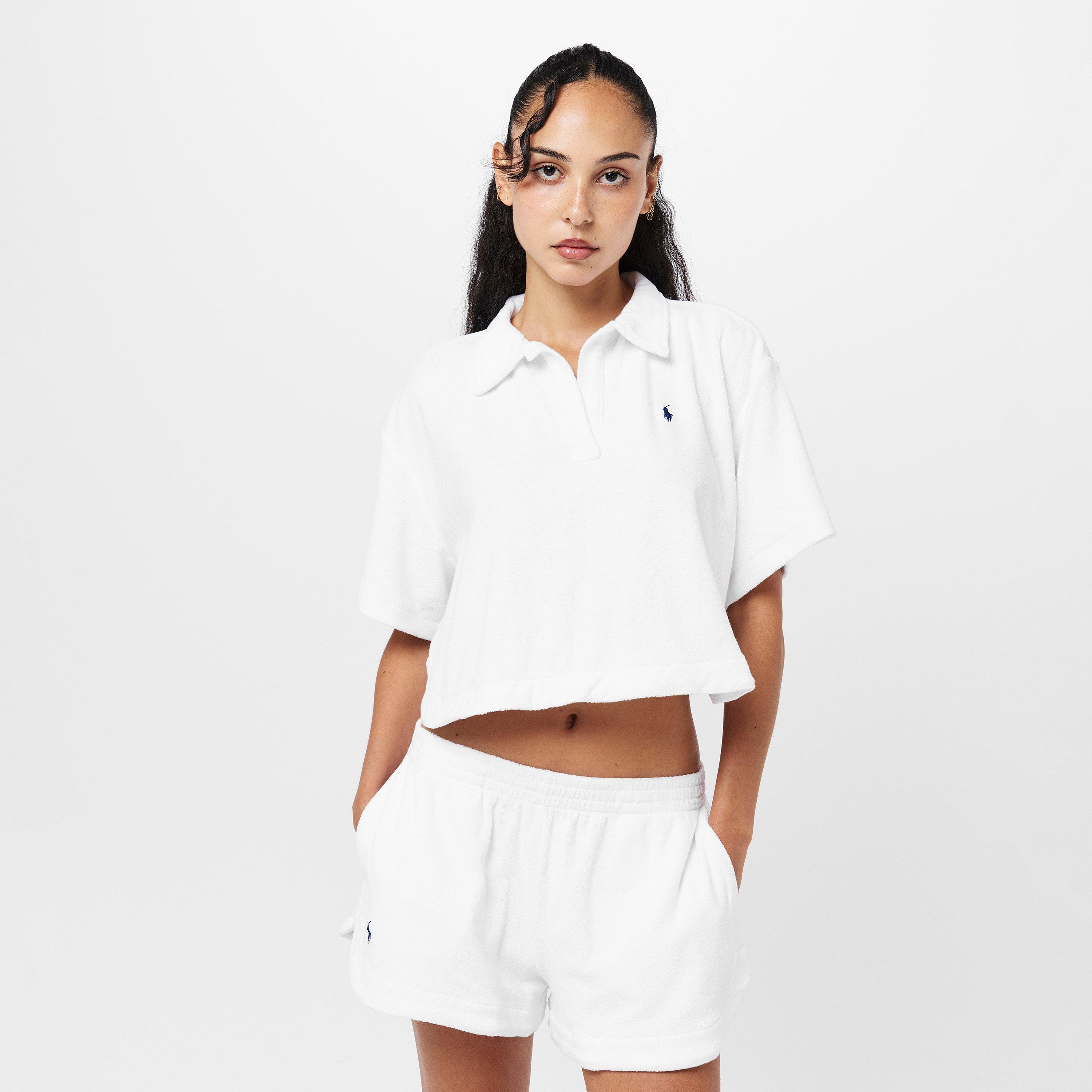 White - Polo Ralph Lauren - Women's Shirred Ring Front Beach Shorts - 3