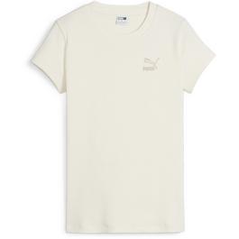 Puma Puma Classics Ribbed Slim Tee T-Shirt Womens