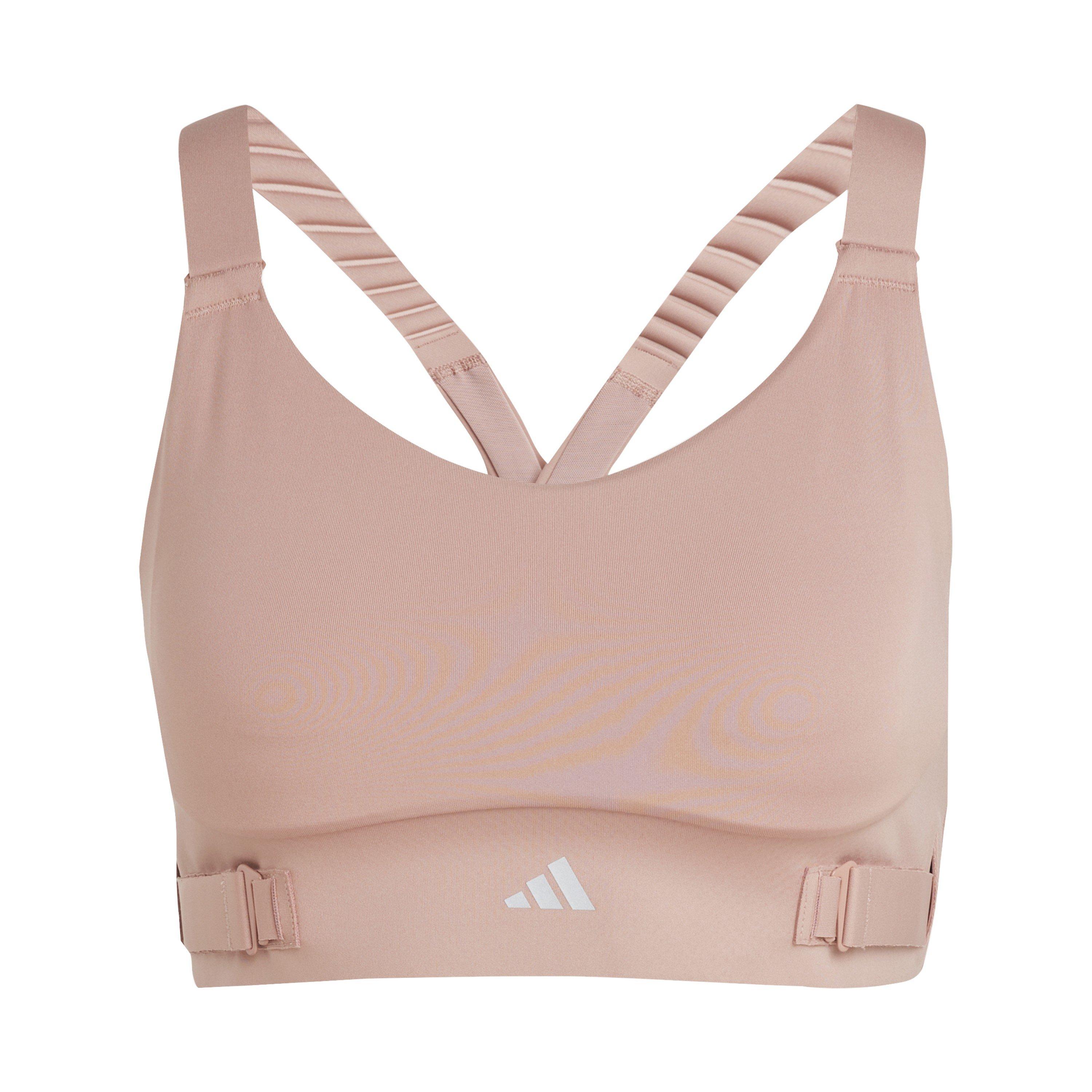 Adidas Women's Fastim High Impact Non Wired Sports Bra - Warm Clay - XS C-D
