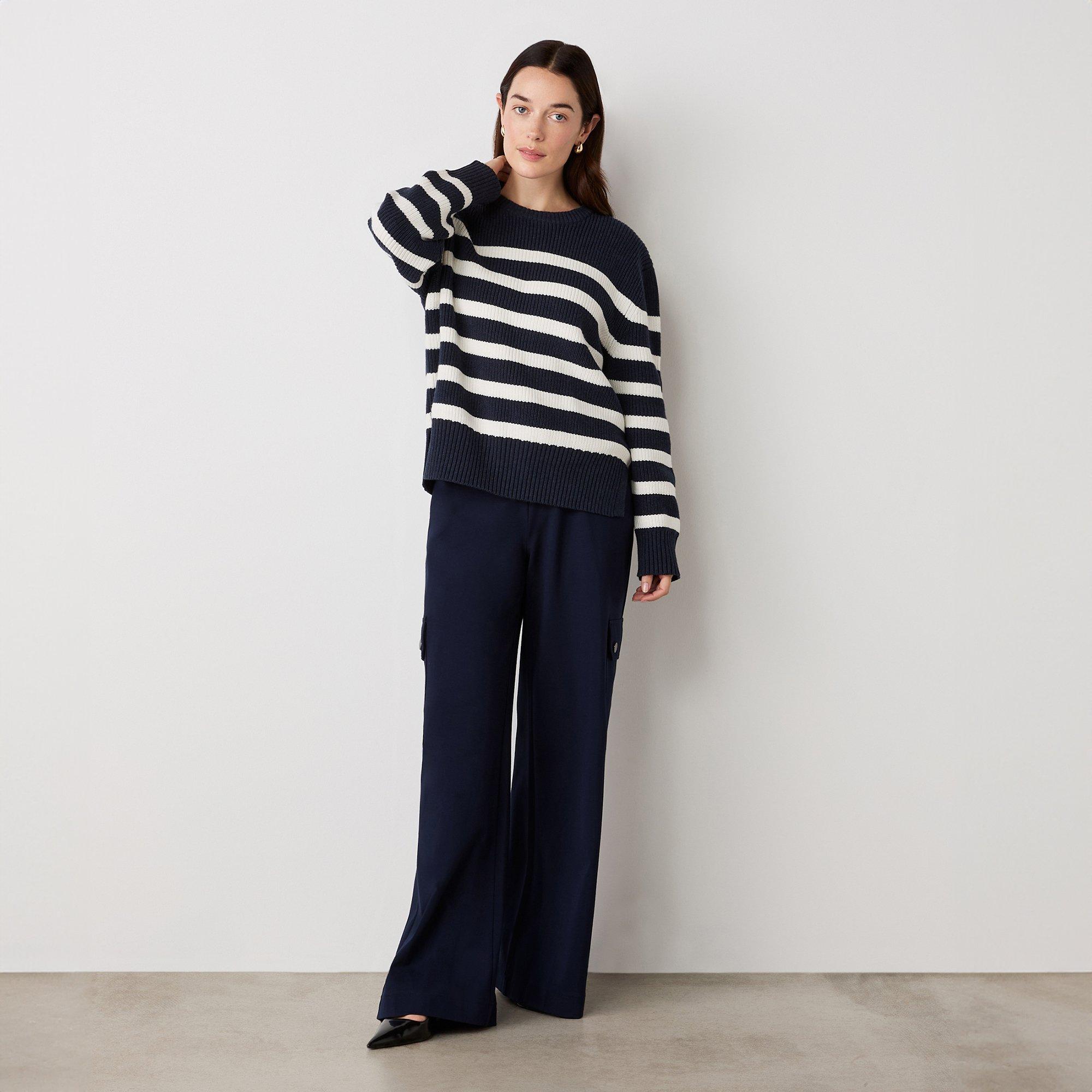 Navy - Finery - Serena Stripe Jumper - 1