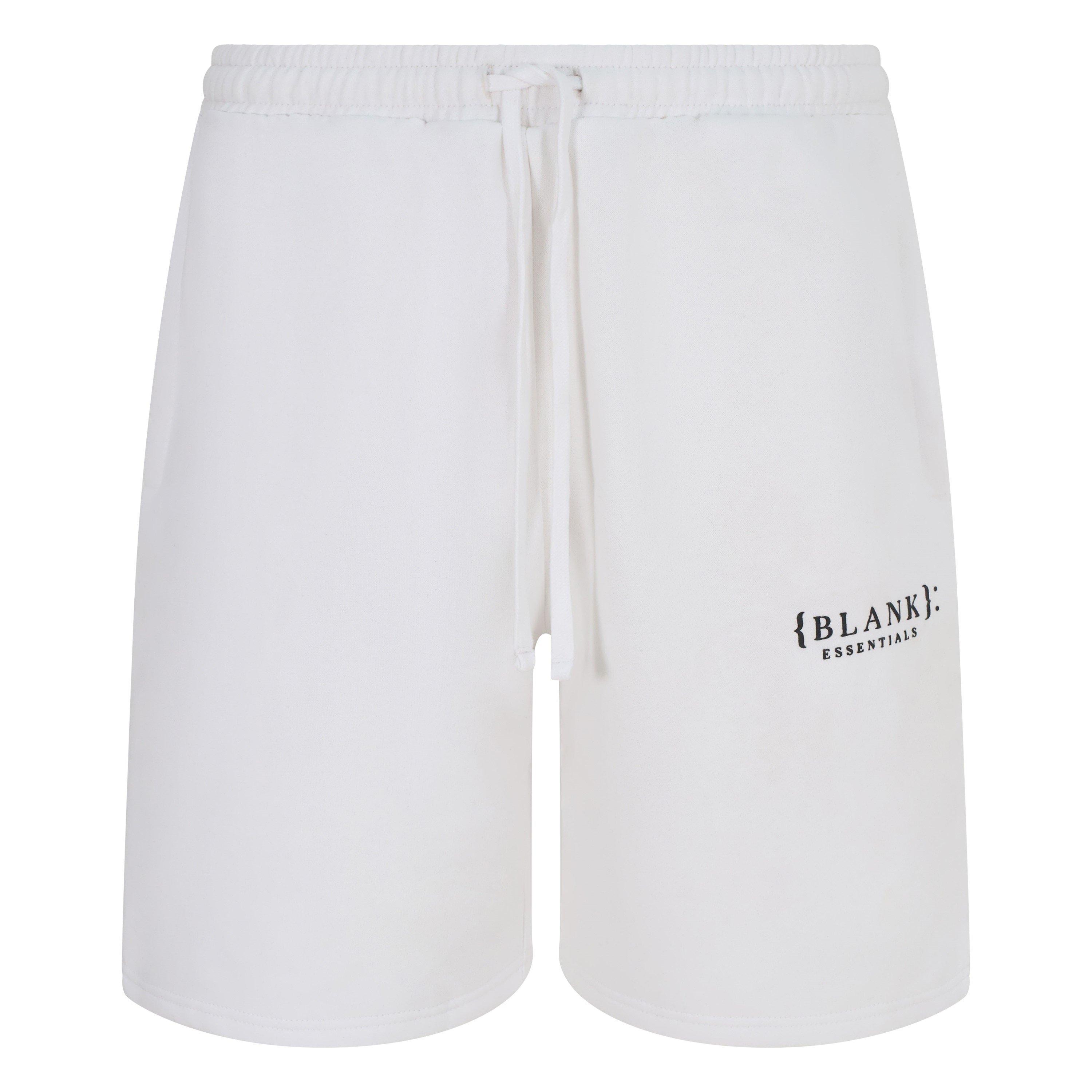 Weiß - Blank Essentials - Blank Puff Print T-shirt Short Set - 8