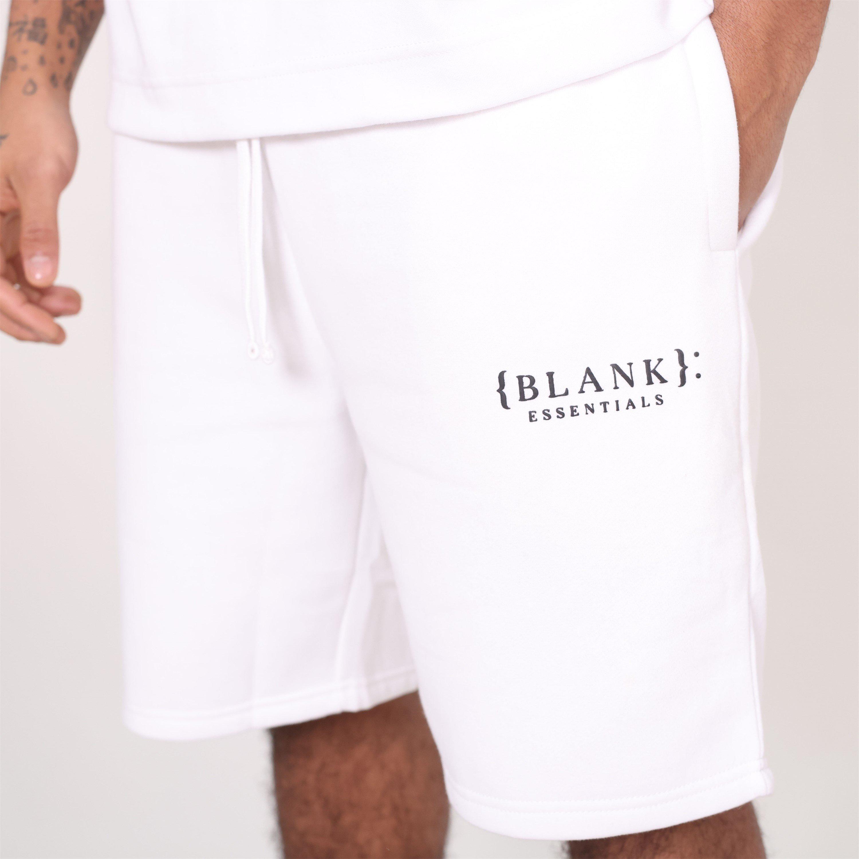 Weiß - Blank Essentials - Blank Puff Print T-shirt Short Set - 5
