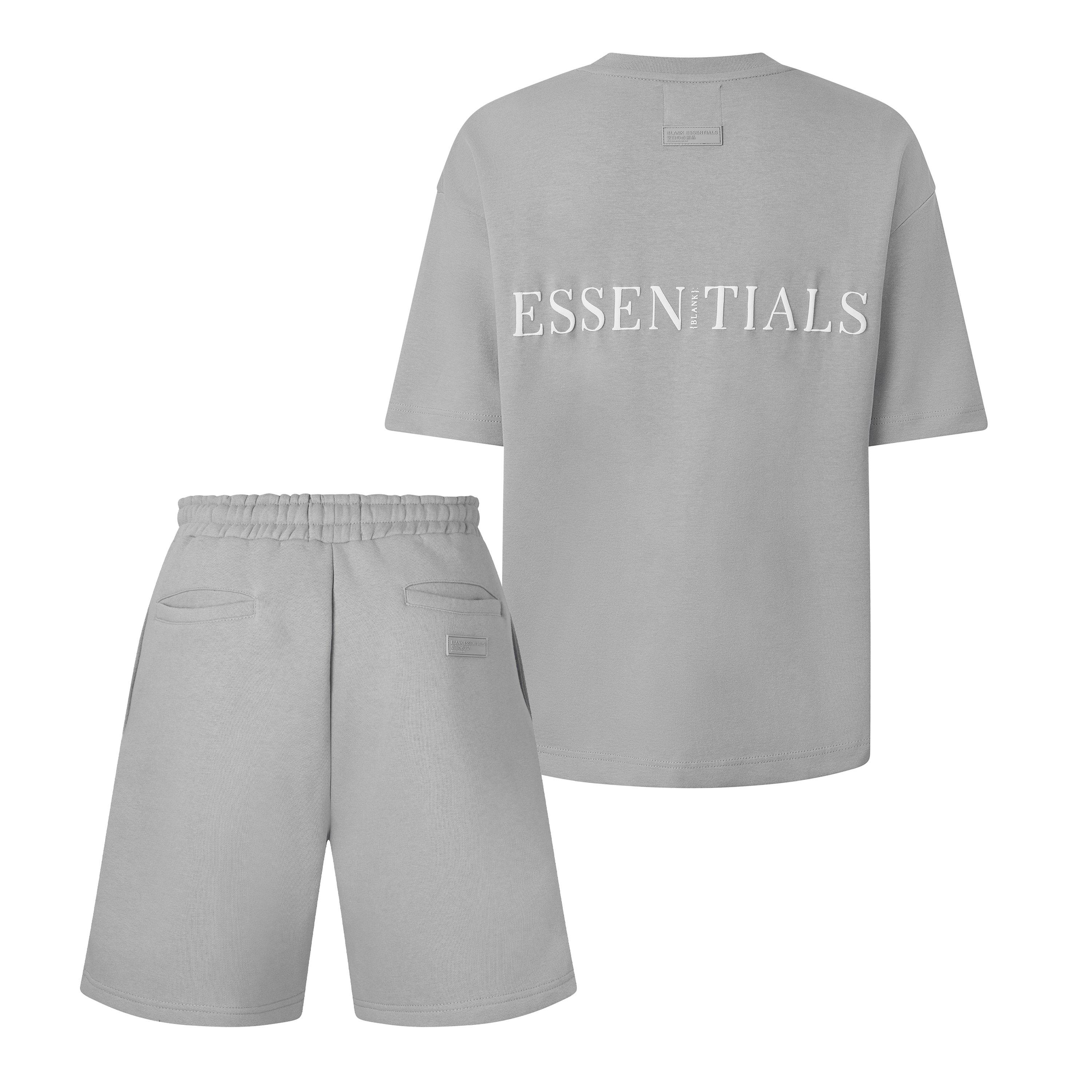 Storm Grey - Blank Essentials - Blank Puff Print T-shirt Short Set - 2