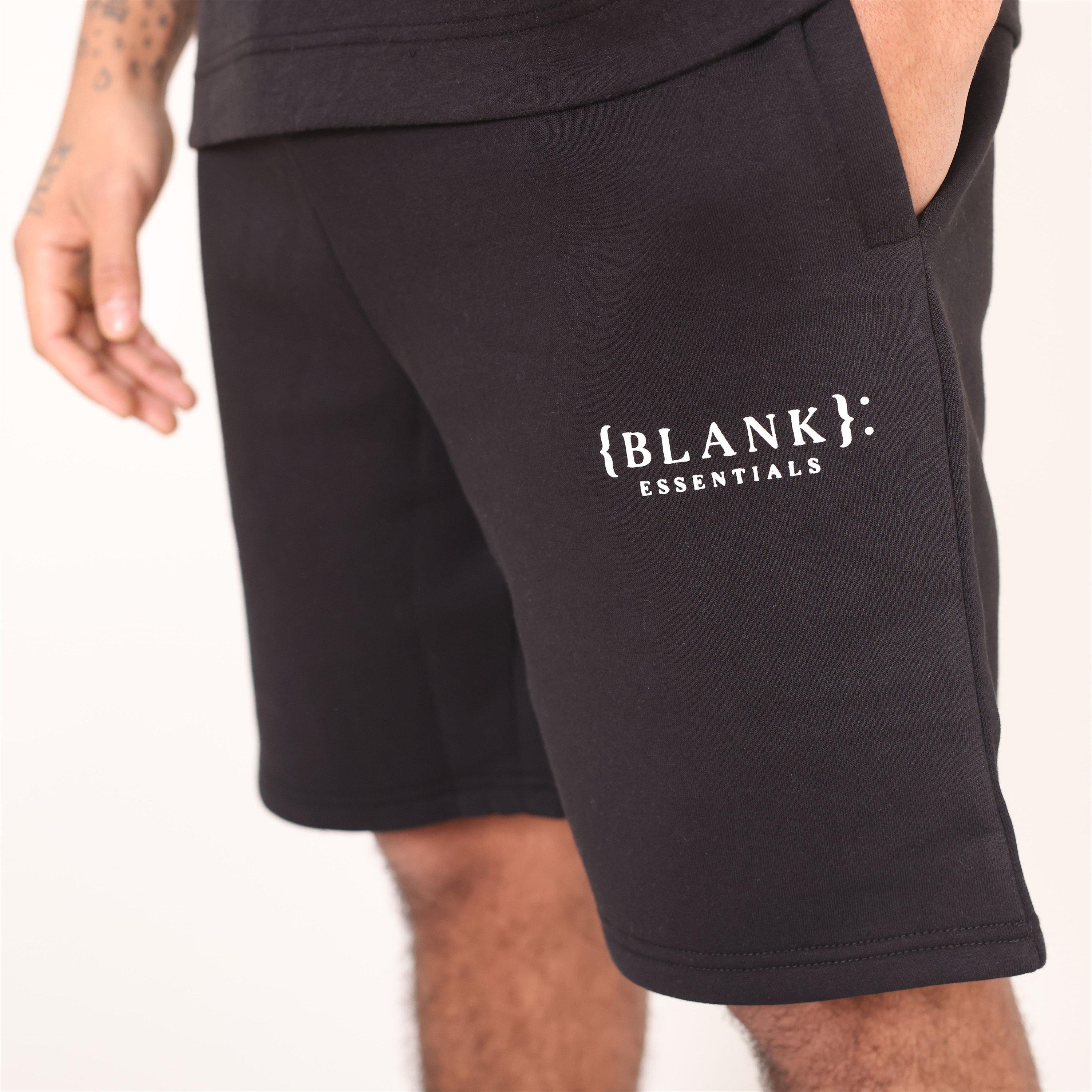 Schwarz - Blank Essentials - Blank Puff Print T-shirt Short Set - 6