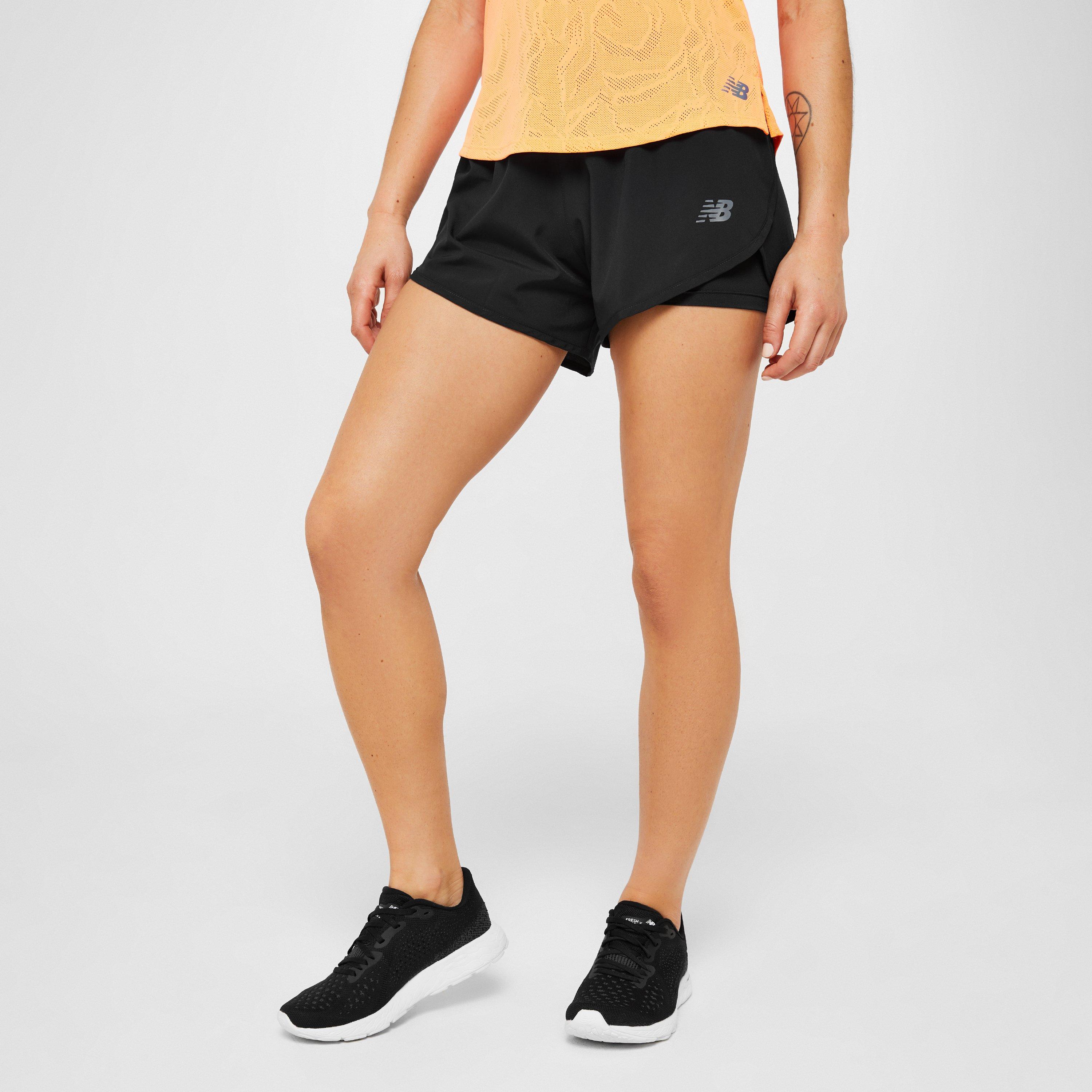 Schwarz - New Balance - 3 Inch 2in1 Shorts Ladies - 4