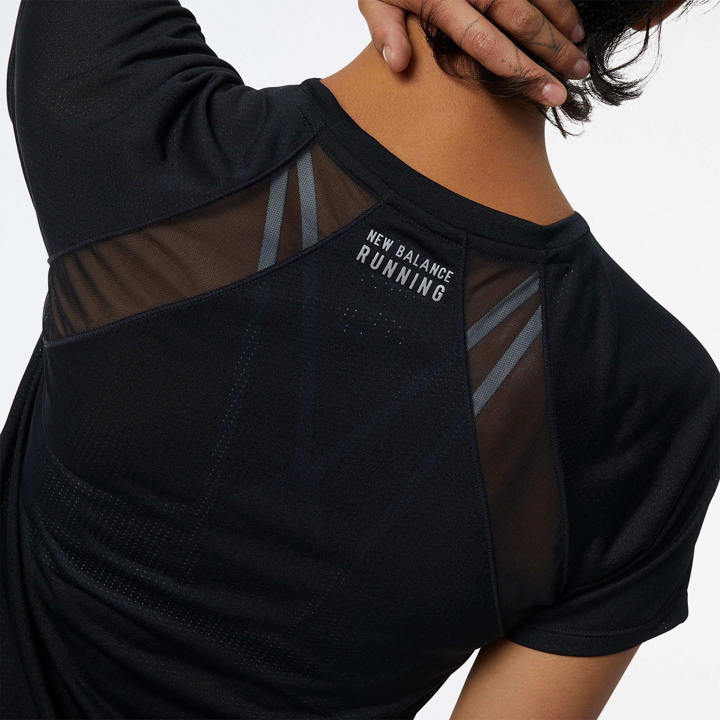 Black - New Balance - Impact Run T Shirt Womens - 3
