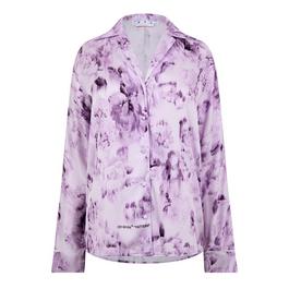 Off White Women's Floral Pattern Design Shirt