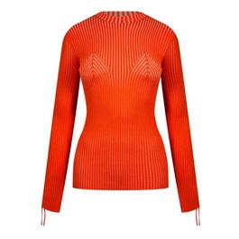 Off White Vanise Lace Up Sleeve Knitted Jumper