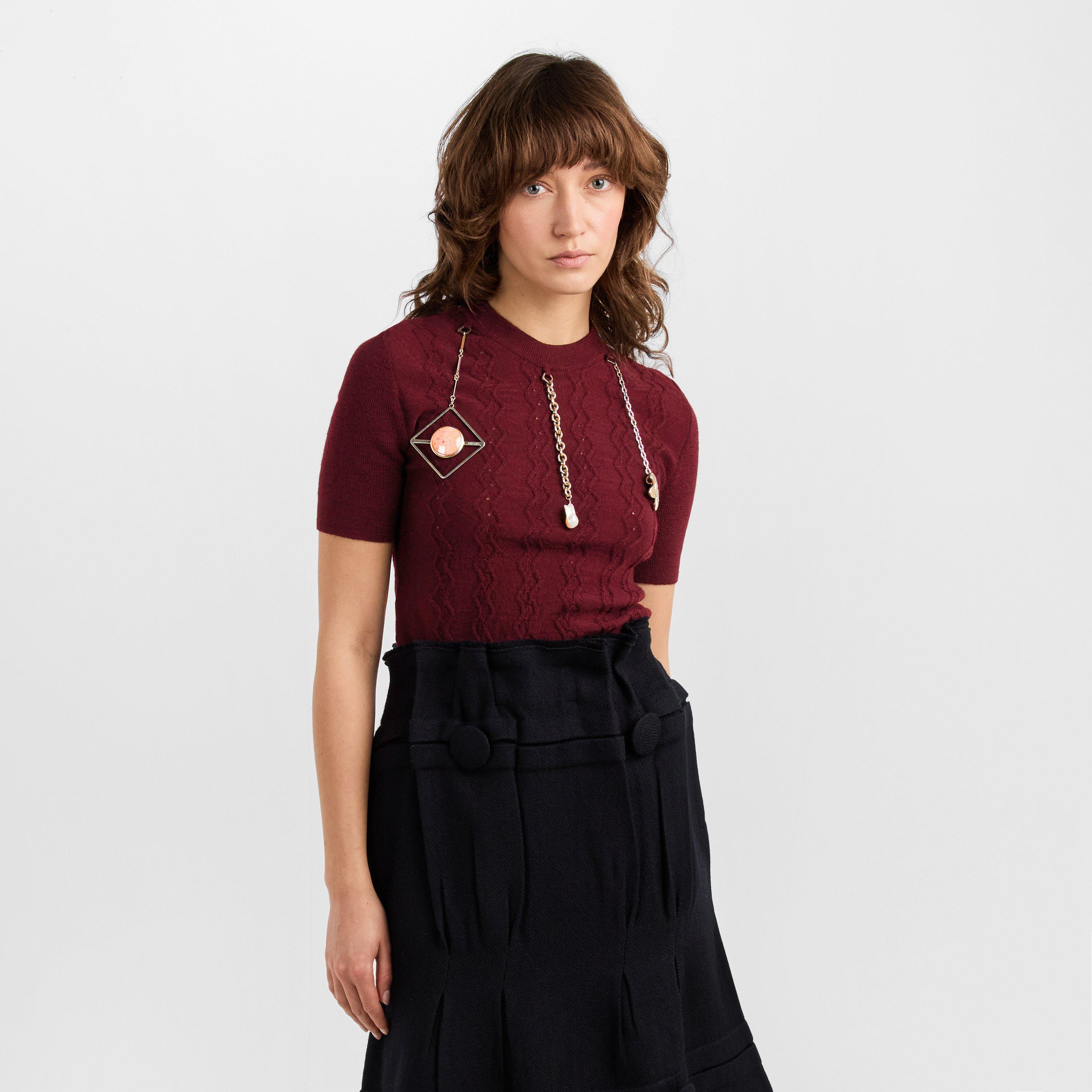 Amaranto - Prada - Women's Crew Neck Jumper - 3