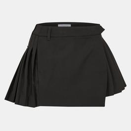 Off White Pleated Skirt Ld51