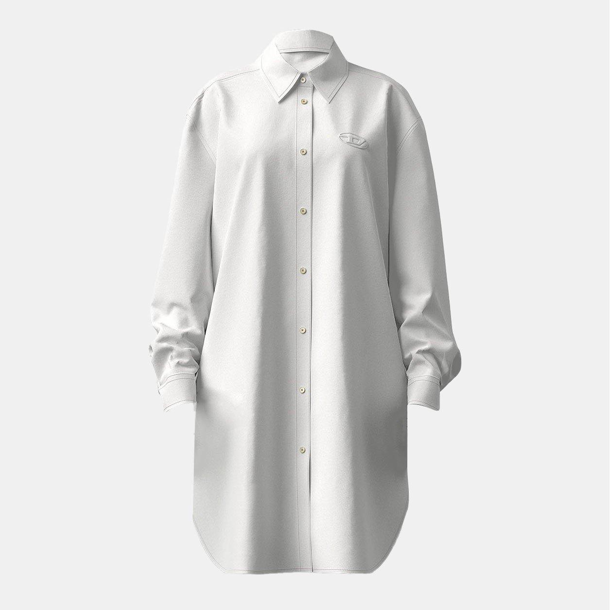 Bright White - Diesel - Women's Lunar Long-Sleeve Dress Shirt - 1