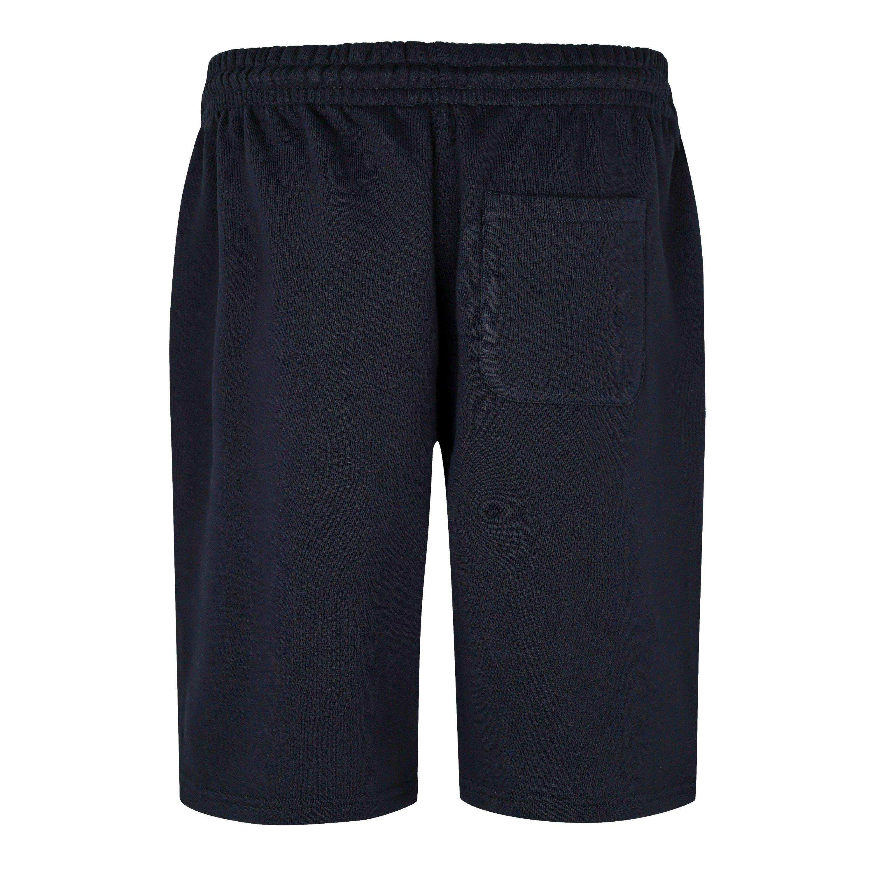Black - Off White - Men's French Terry Cotton Tracksuit Shorts - 2