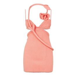 Off White Women's A-Line Knitted Fabric Dress