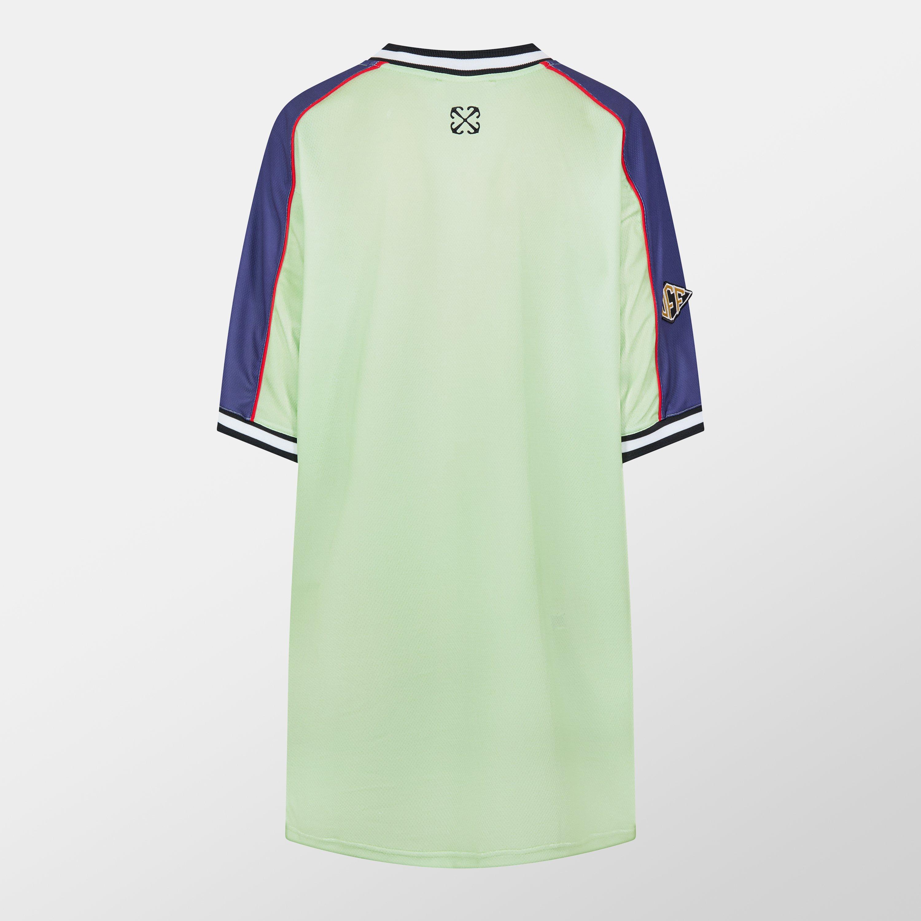 Green - Off White - Women's Woven Mini Dress, Bold Graphic Print - 2