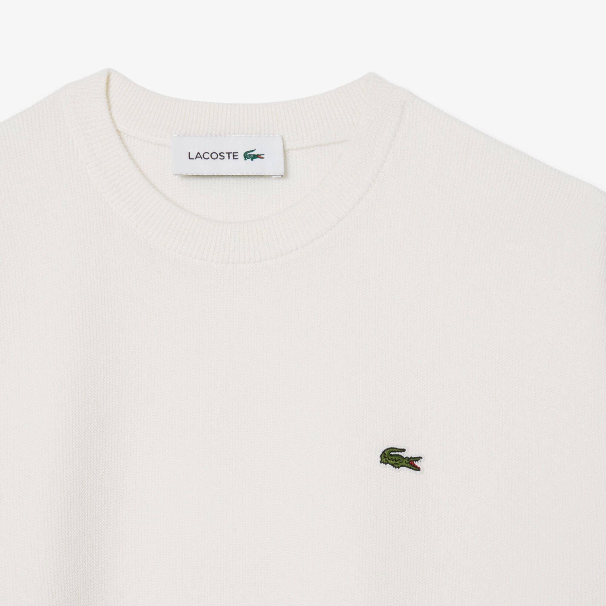 Flour - Lacoste - Women's Cotton Knitted Crew Neck Jumper - 4