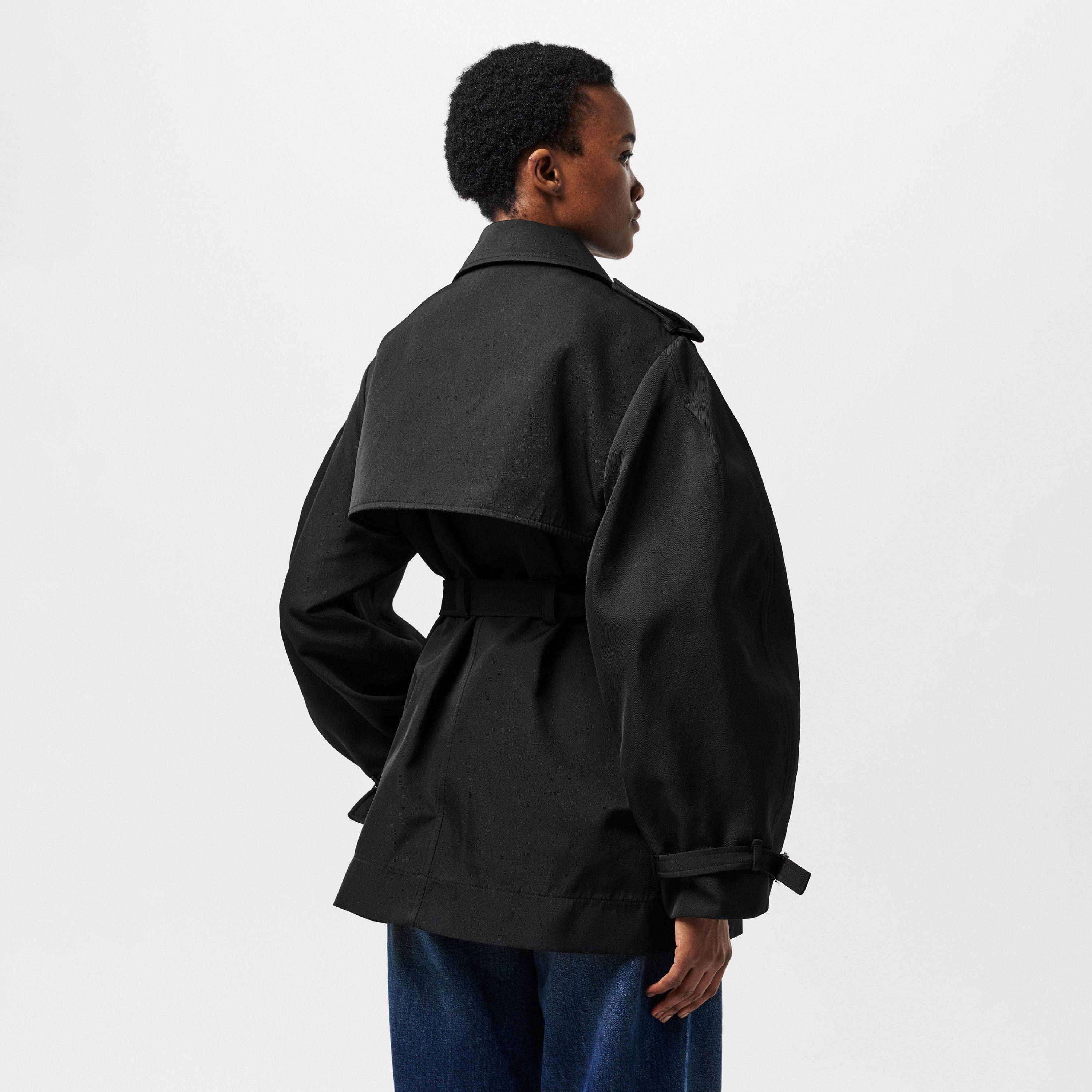 Black - Ganni - Women's  Trench Coat - 4