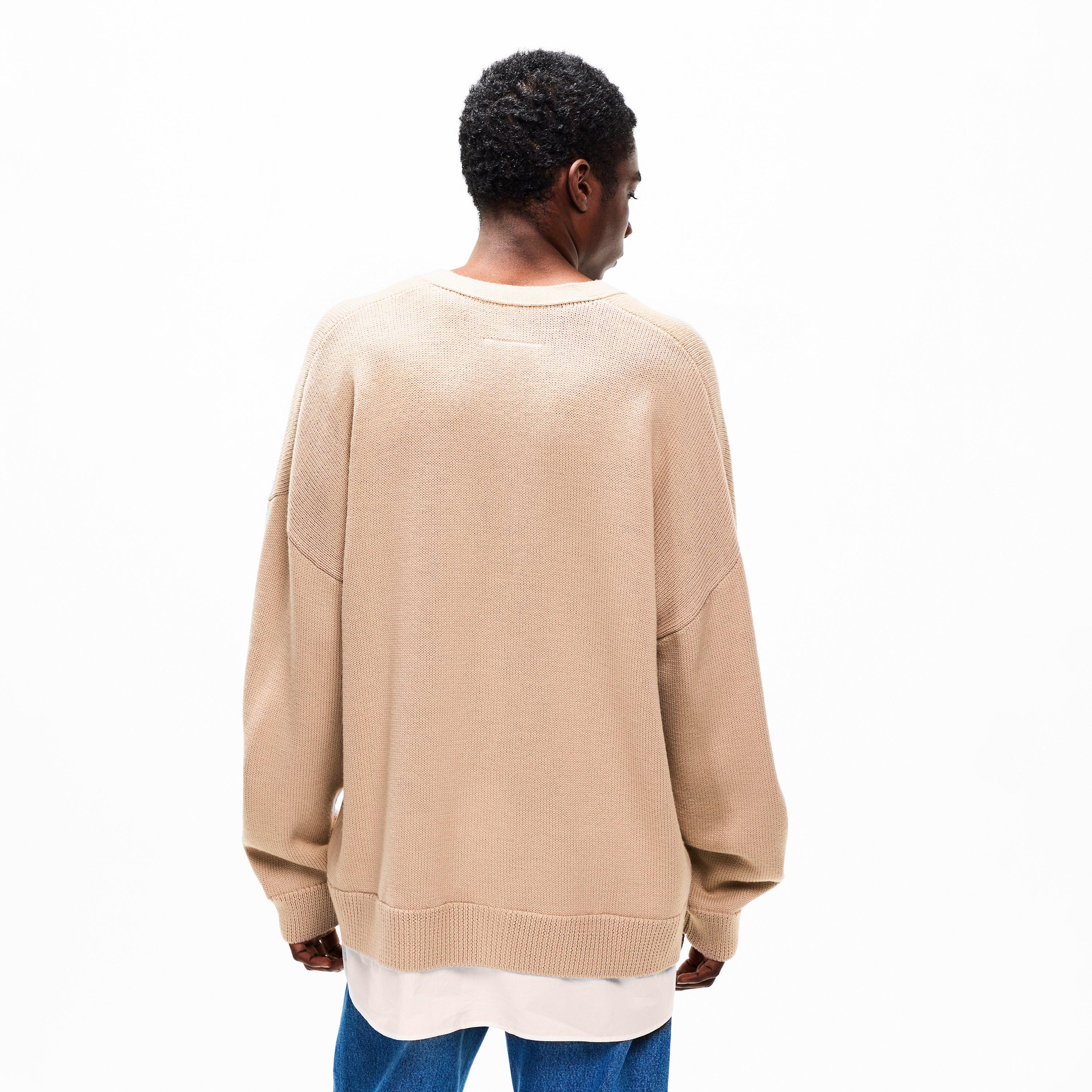 Sand - MM6 Maison Margiela - Men's 2-in-1 Varsity Cardigan - 4