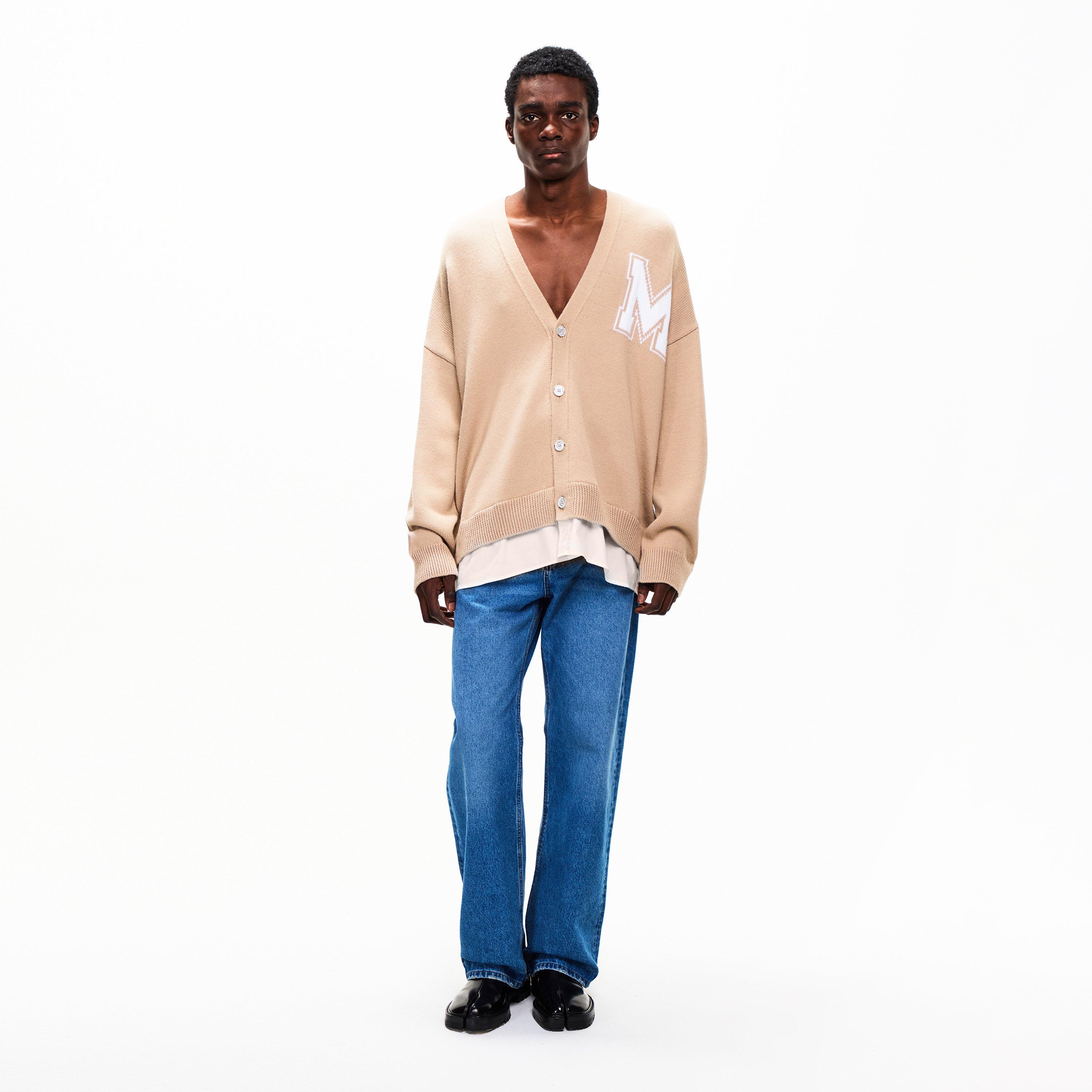Sand - MM6 Maison Margiela - Men's 2-in-1 Varsity Cardigan - 6