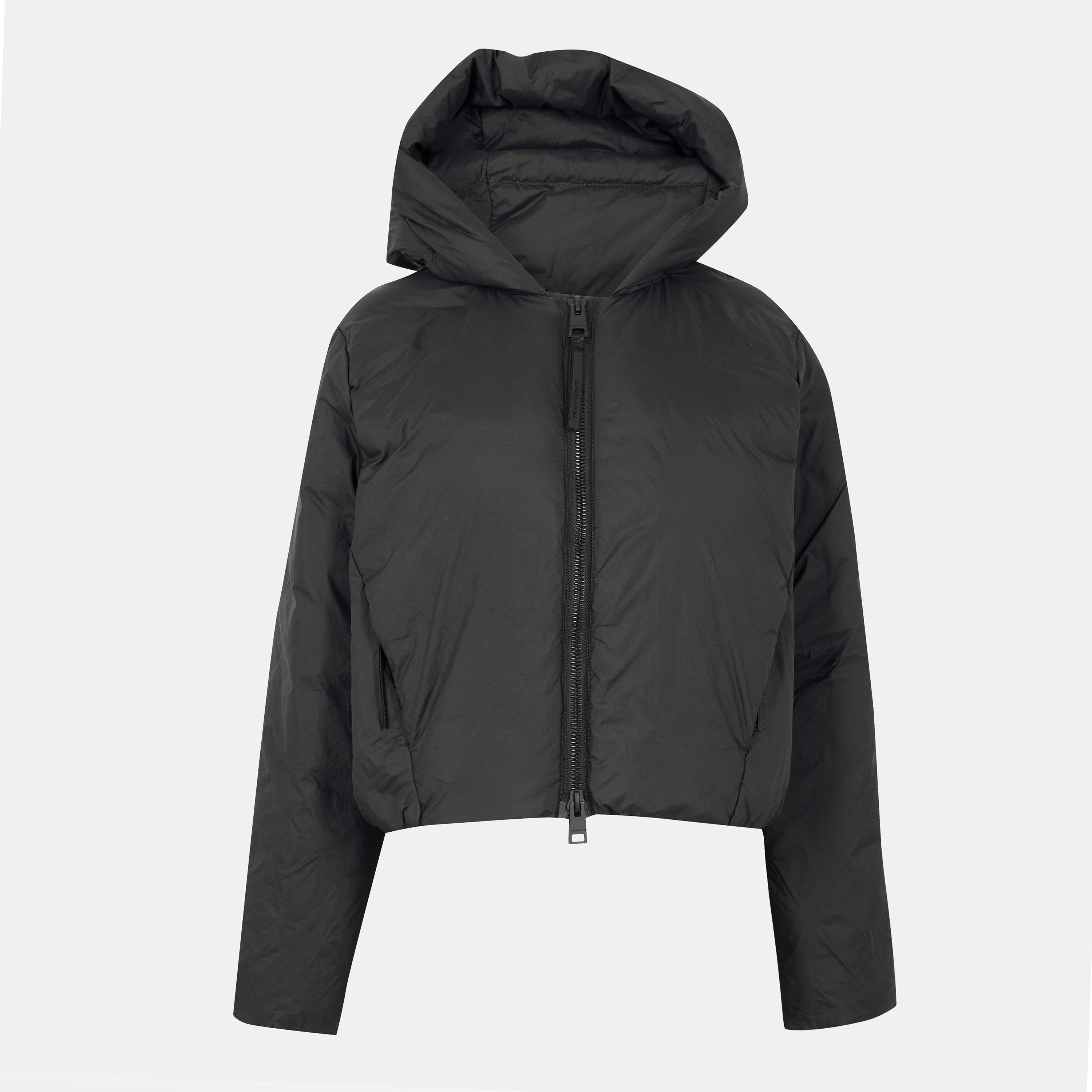 Black Noir - Canada Goose - Women's Elba Hooded Water-Resistant Short Puffer Jacket - 1