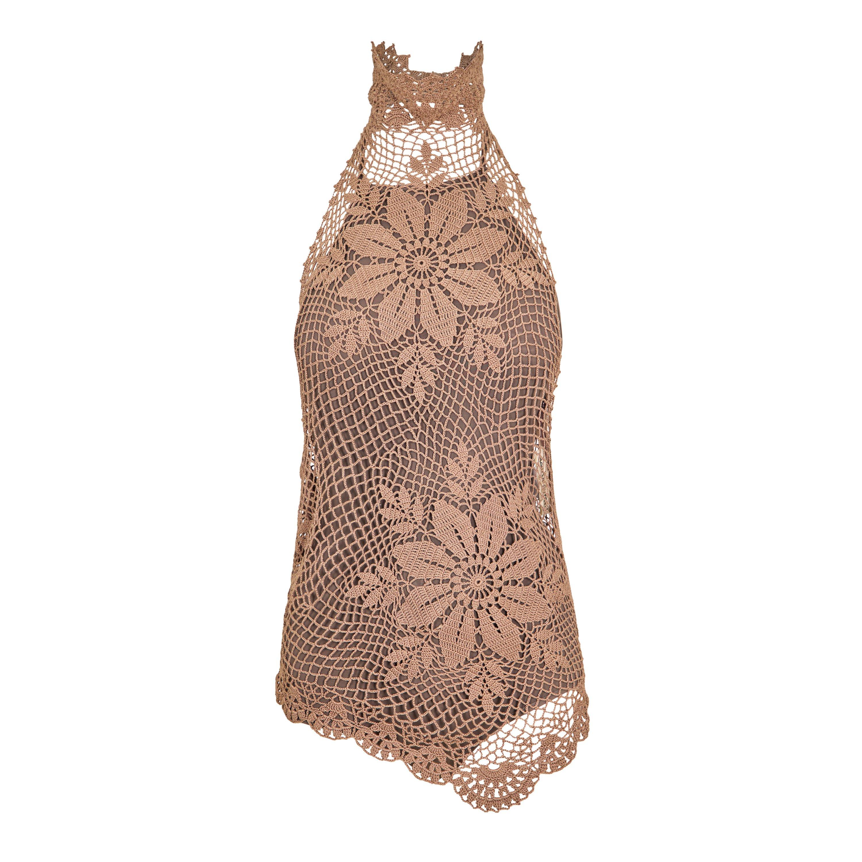 Brown - Magda Butrym - Women's Top Crochet 05 Cut Out - 1
