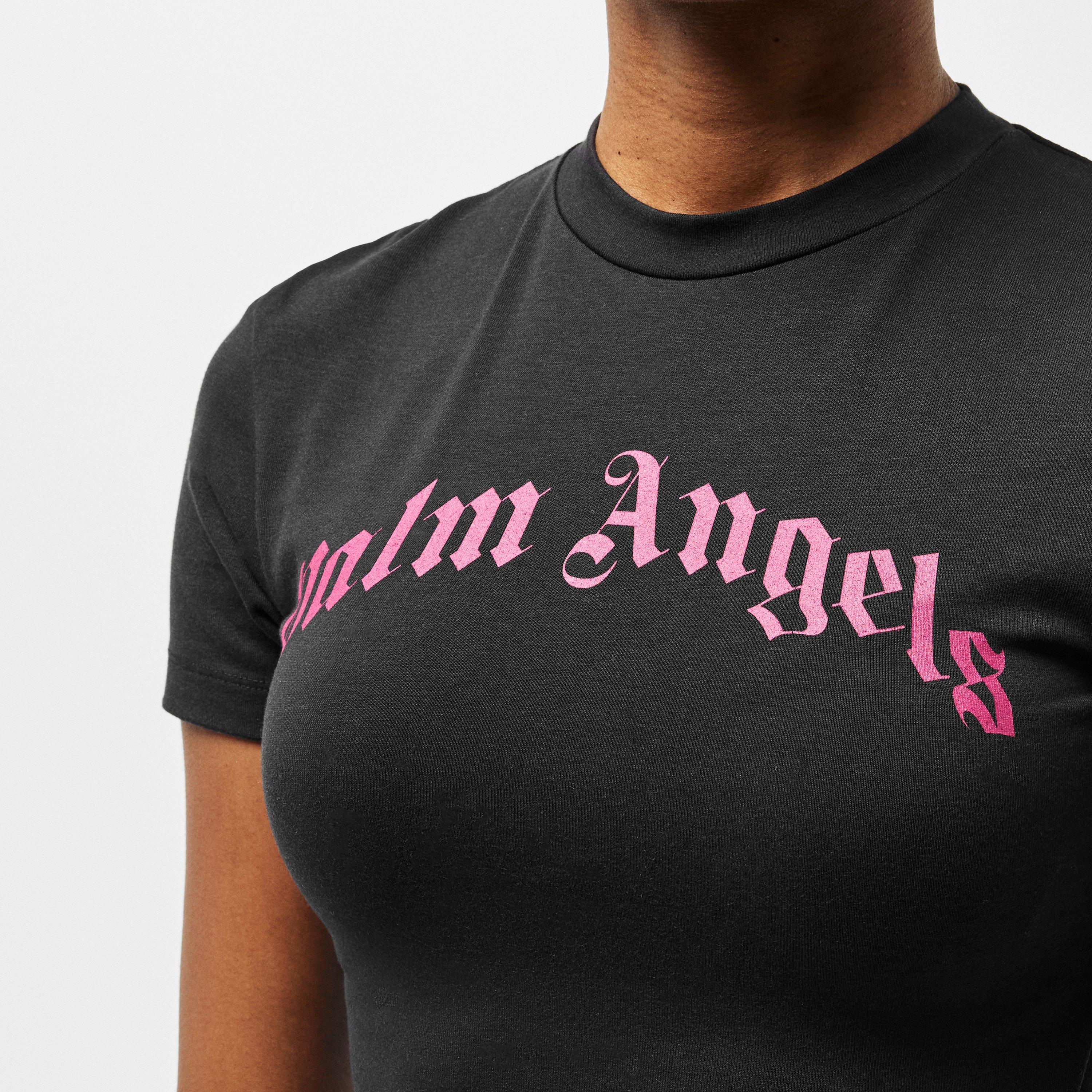 Black - Palm Angels - Women's Slim Fit Cropped Baby Tee - 5