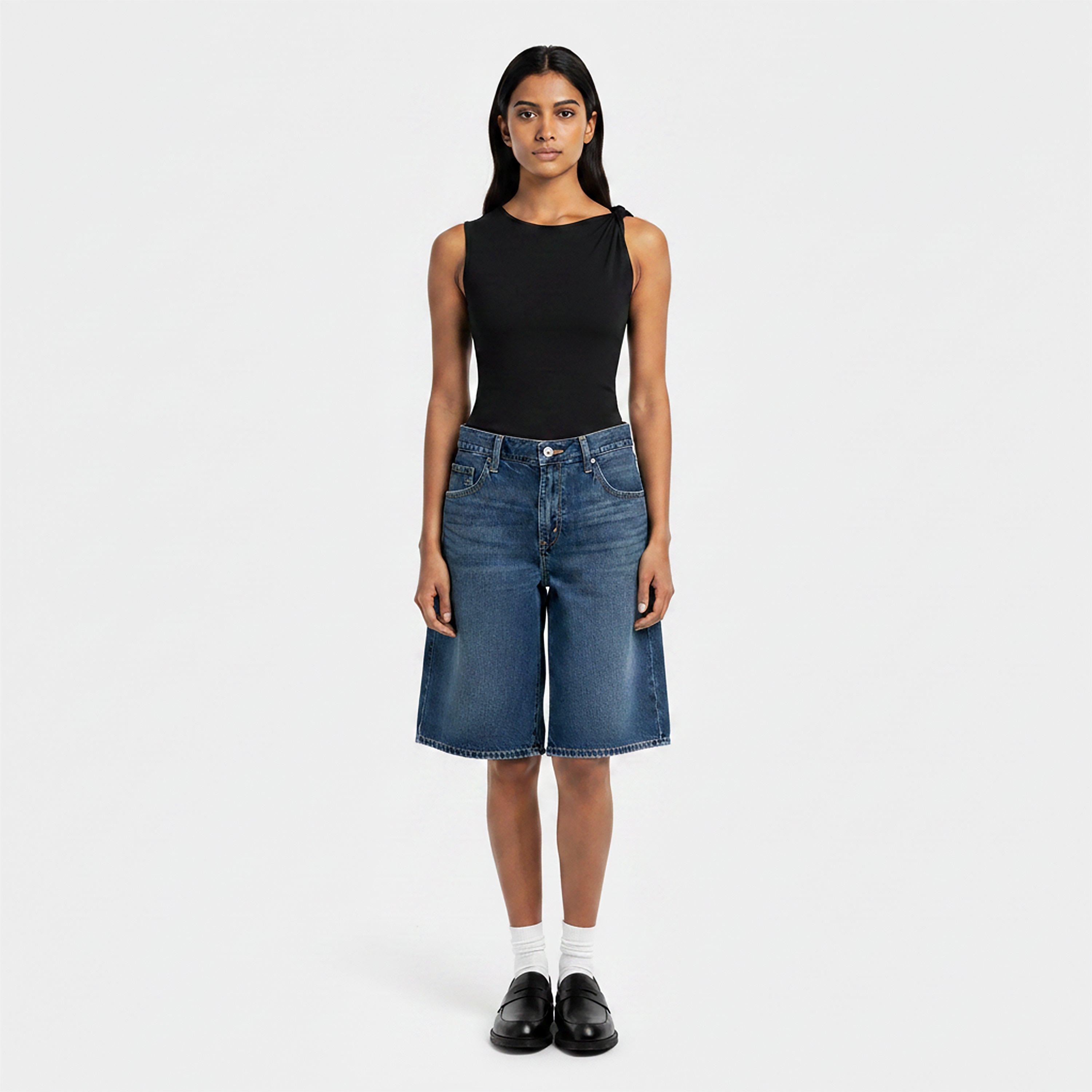 Hinged Heart - Levis - Women's Baggy Dad Denim Shorts - 6