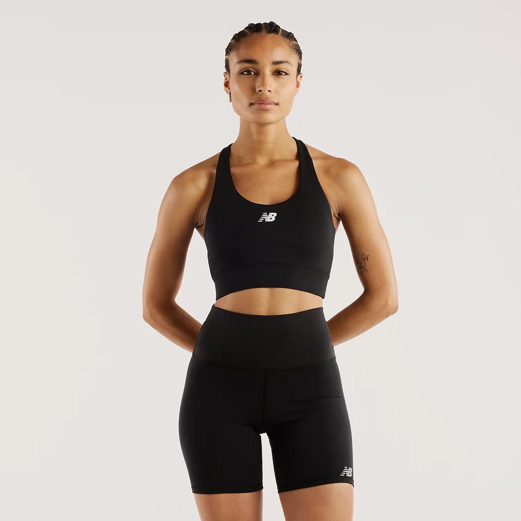 BLACK - New Balance - Women's Tech Train Non-Wired Medium Impact Sports Bra - 5