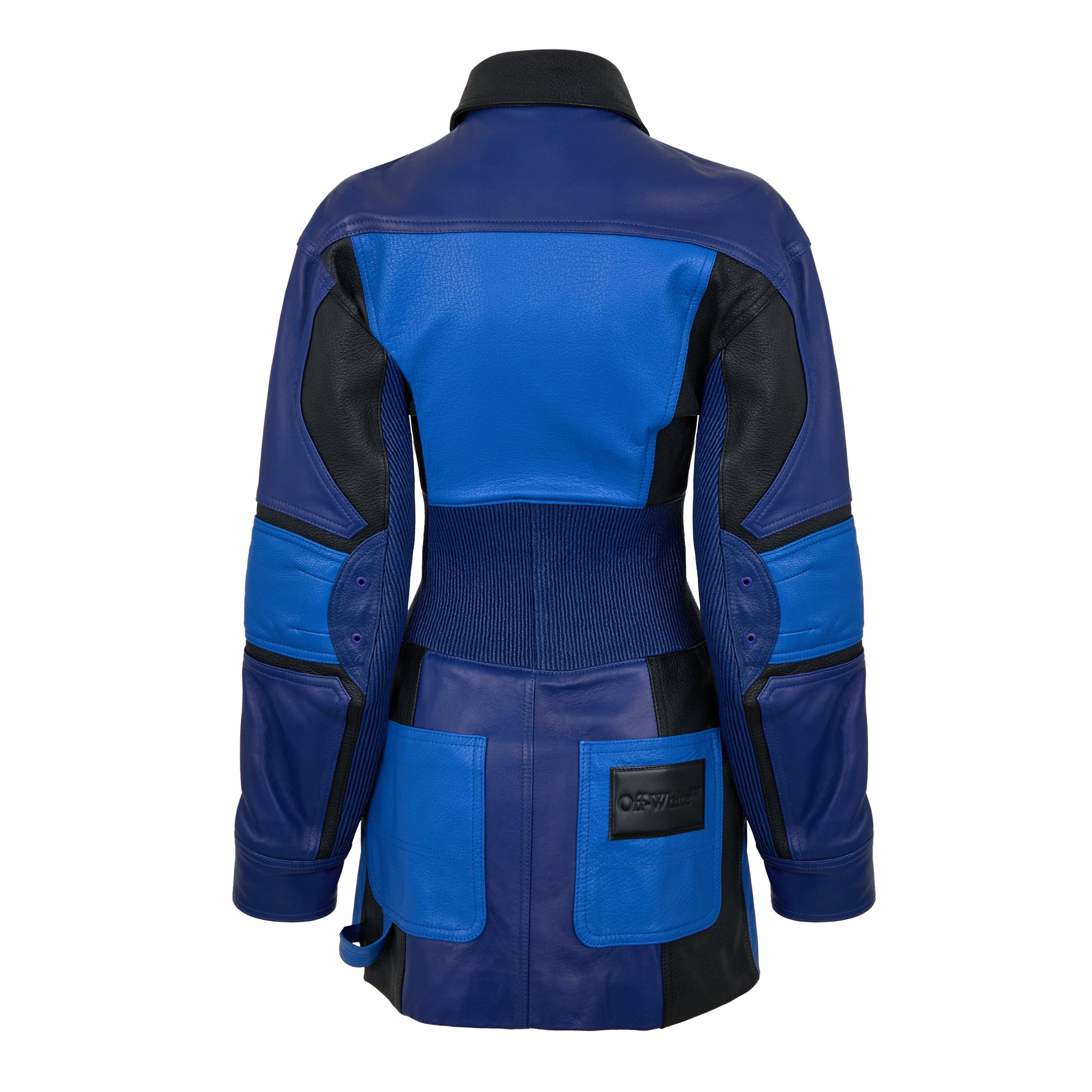 Blau/Schwarz - Off White - Women's Hole Mini Dress - 2