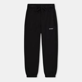 Off White Kids Closed Hem Fleece Jogging Bottoms