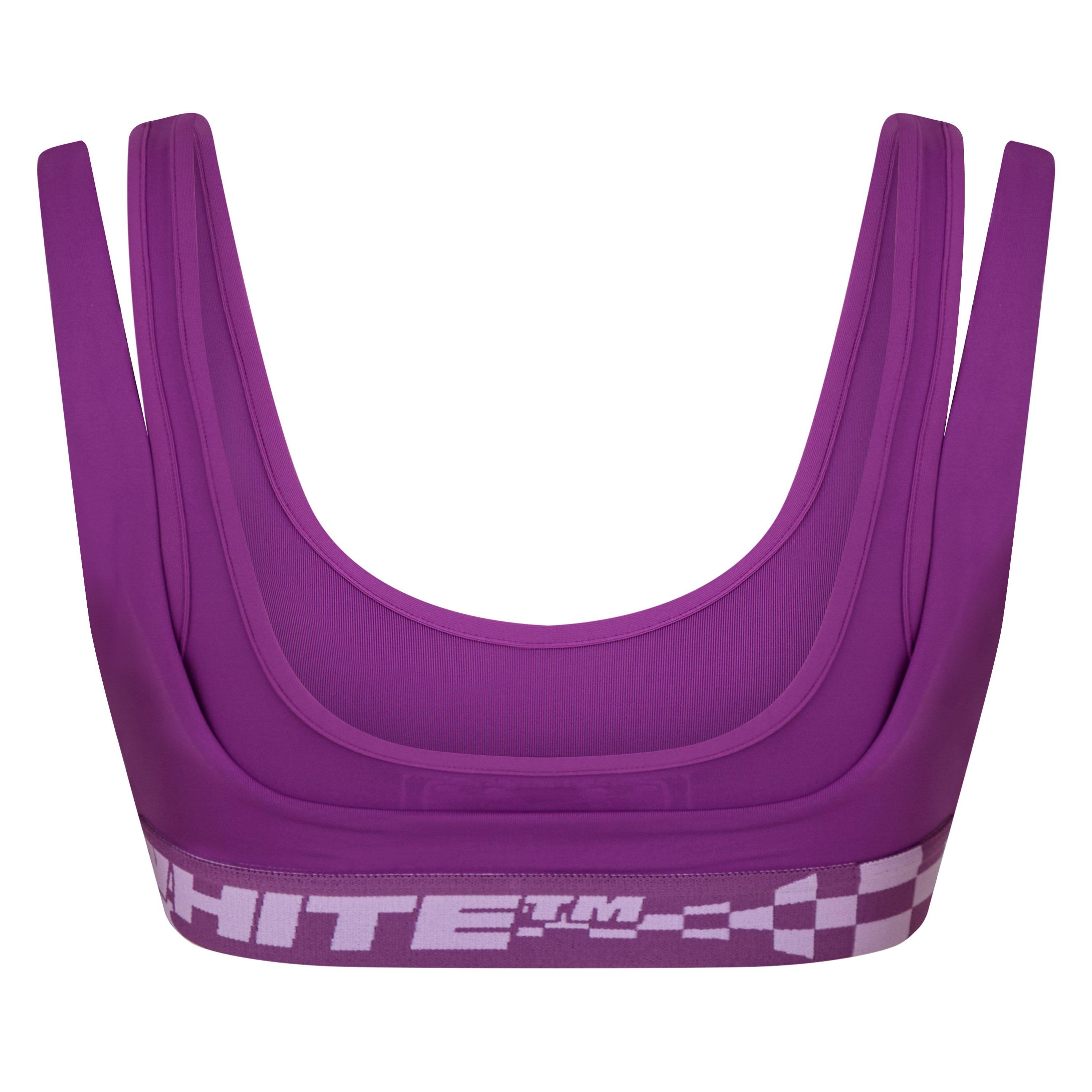 Fuchsia - Off White - Women's Top Active Bralet - 2