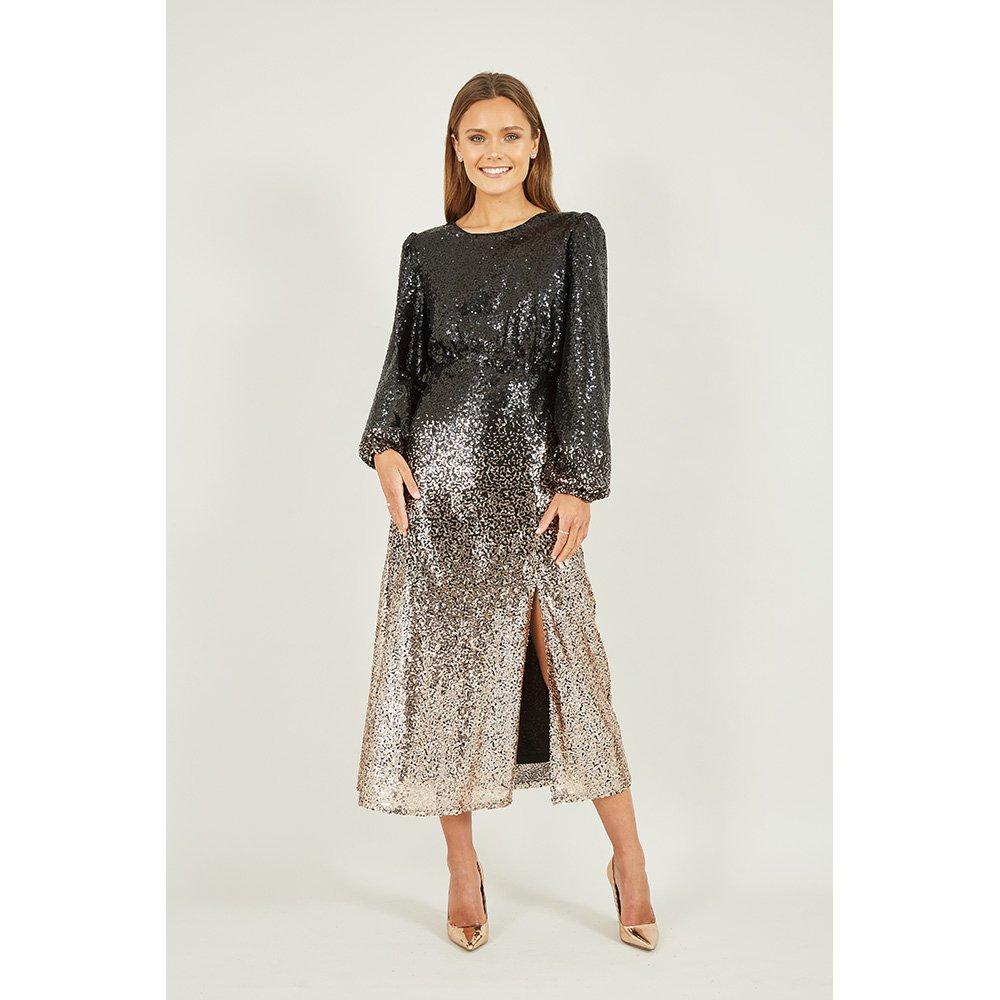 Black - Yumi - Women's Midi Smock Dress - 2