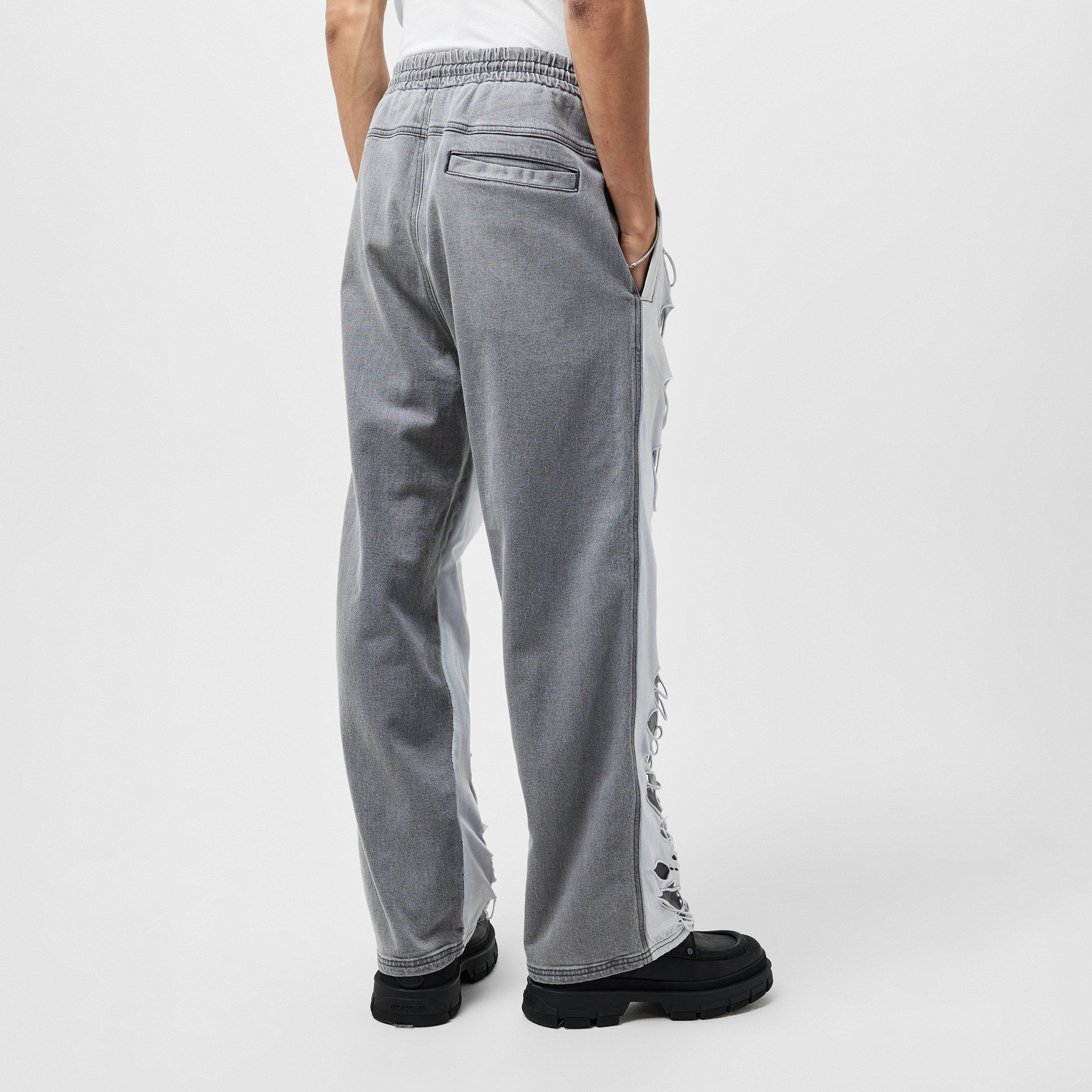 Black/Grey Denm - Diesel - Men's Wide Leg Jeans - 4