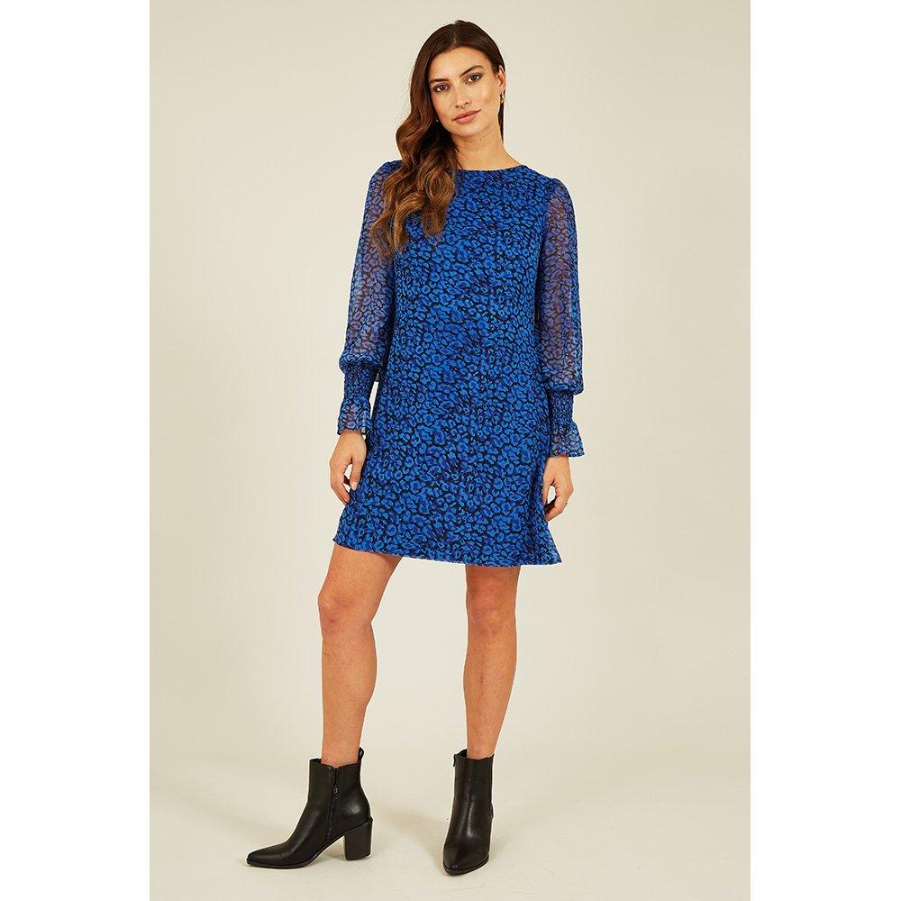 Blue - Yumi - Women's Animal Print Tunic - 2