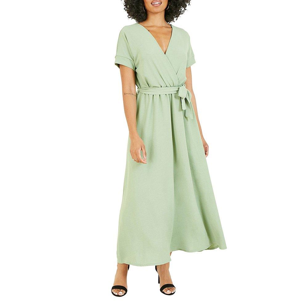 Green - Mela London - Women's Fate Maxi Wrap Dress - 2
