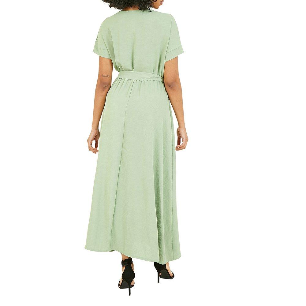 Green - Mela London - Women's Fate Maxi Wrap Dress - 4