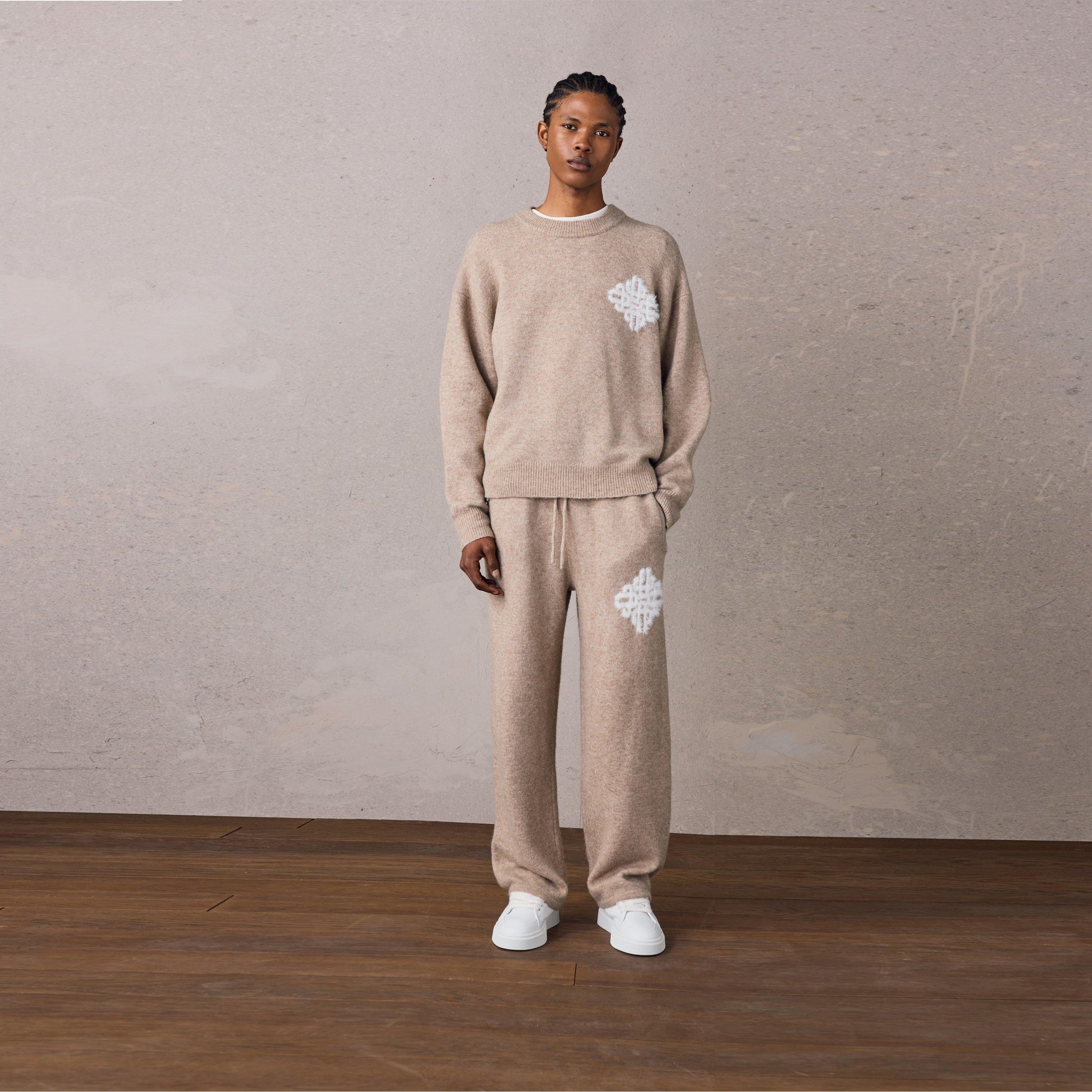 The Couture Club Men's Chunky Knit Crew Neck Jumper