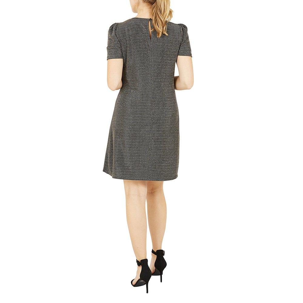 Black - Mela London - Women's Black Metallic Stretch Tunic - 4