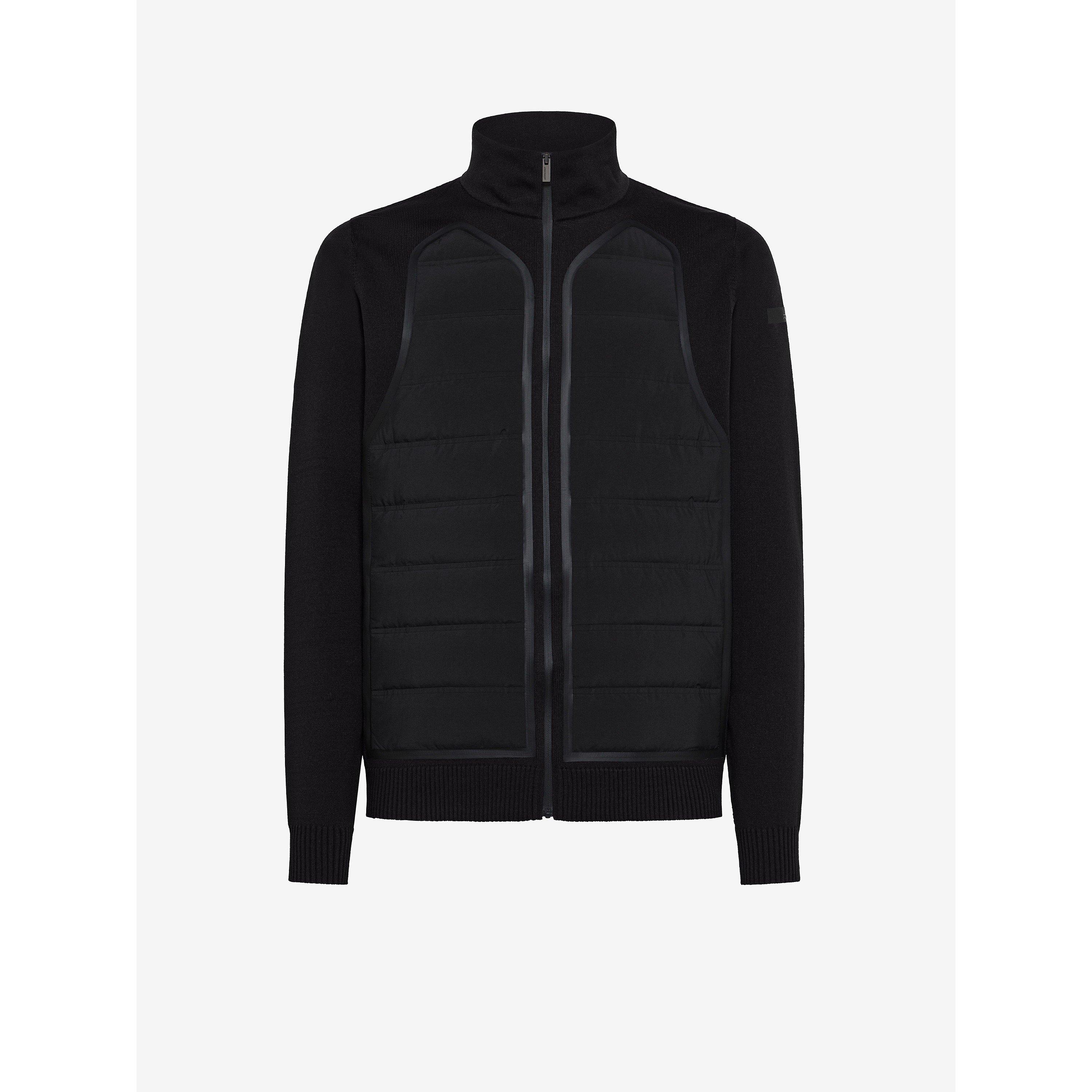 Black - Roberto Ricci Designs - Men's Bacon Zipped Knitted Top