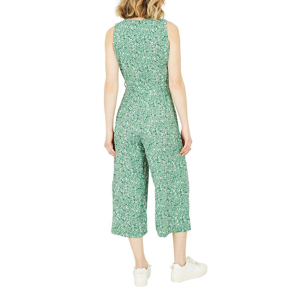 Green - Mela London - Women's Green Ditsy Flower Crew Neck Jumper - 4