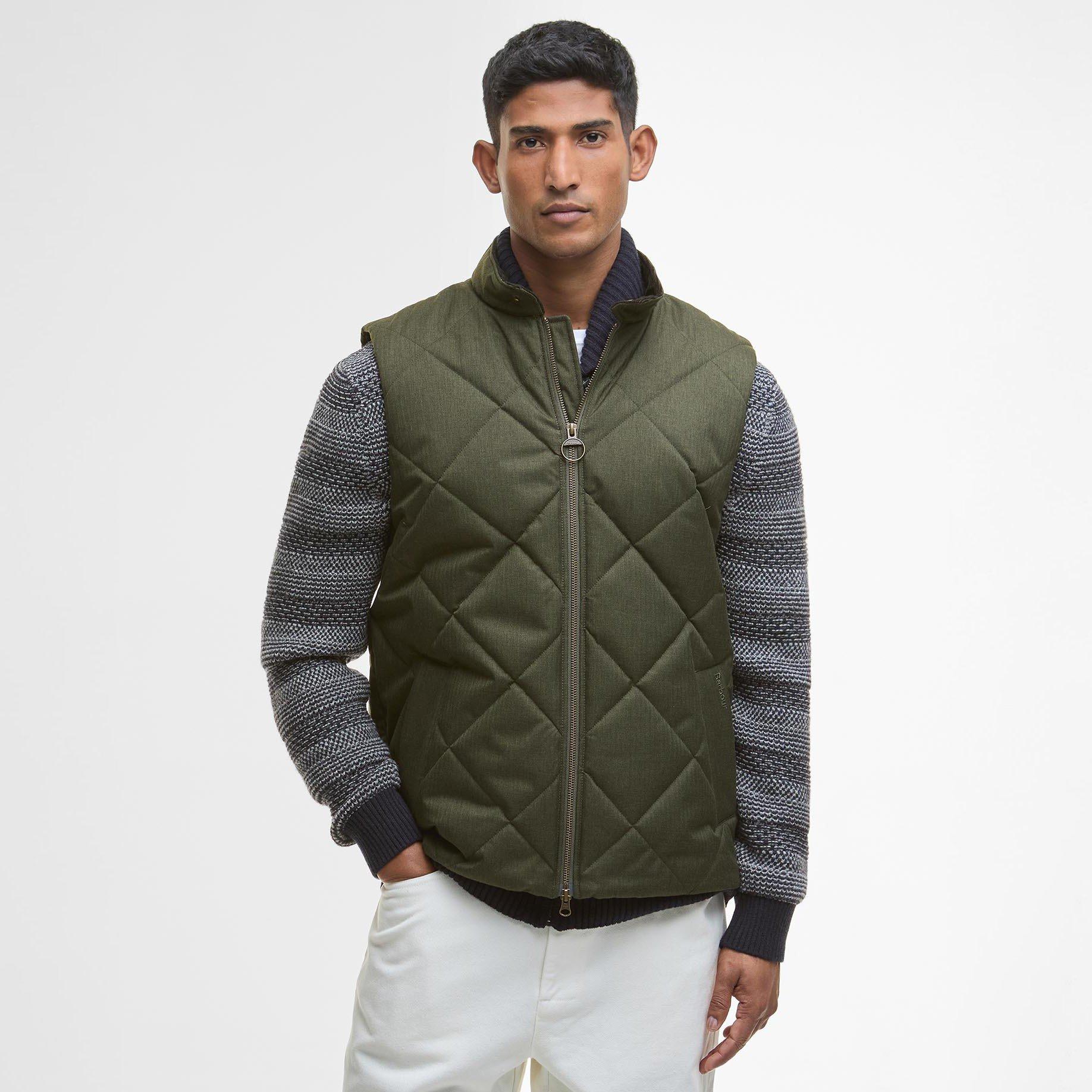 Olive - Barbour - Mens City Harrington Gilet - 2