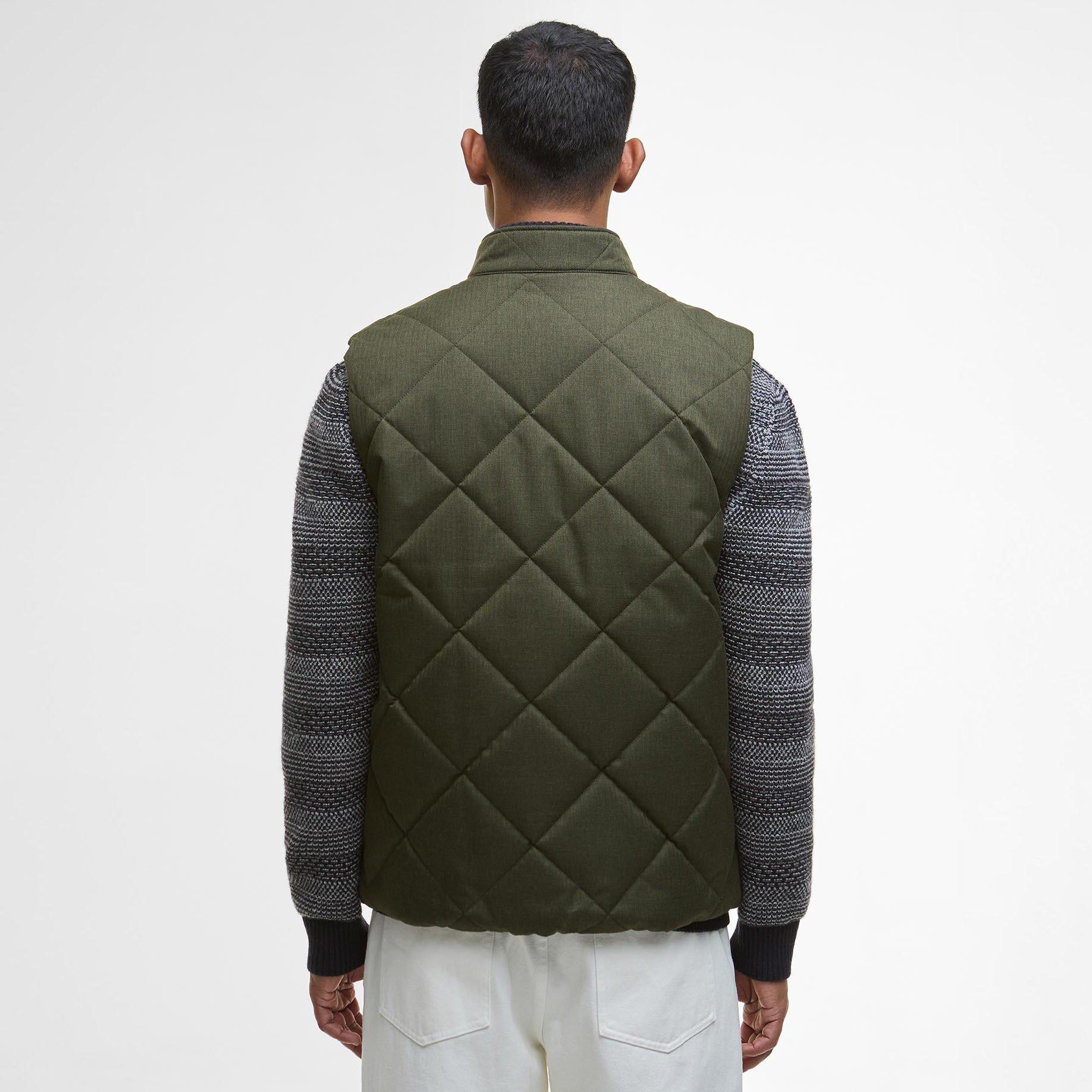 Olive - Barbour - Mens City Harrington Gilet - 3