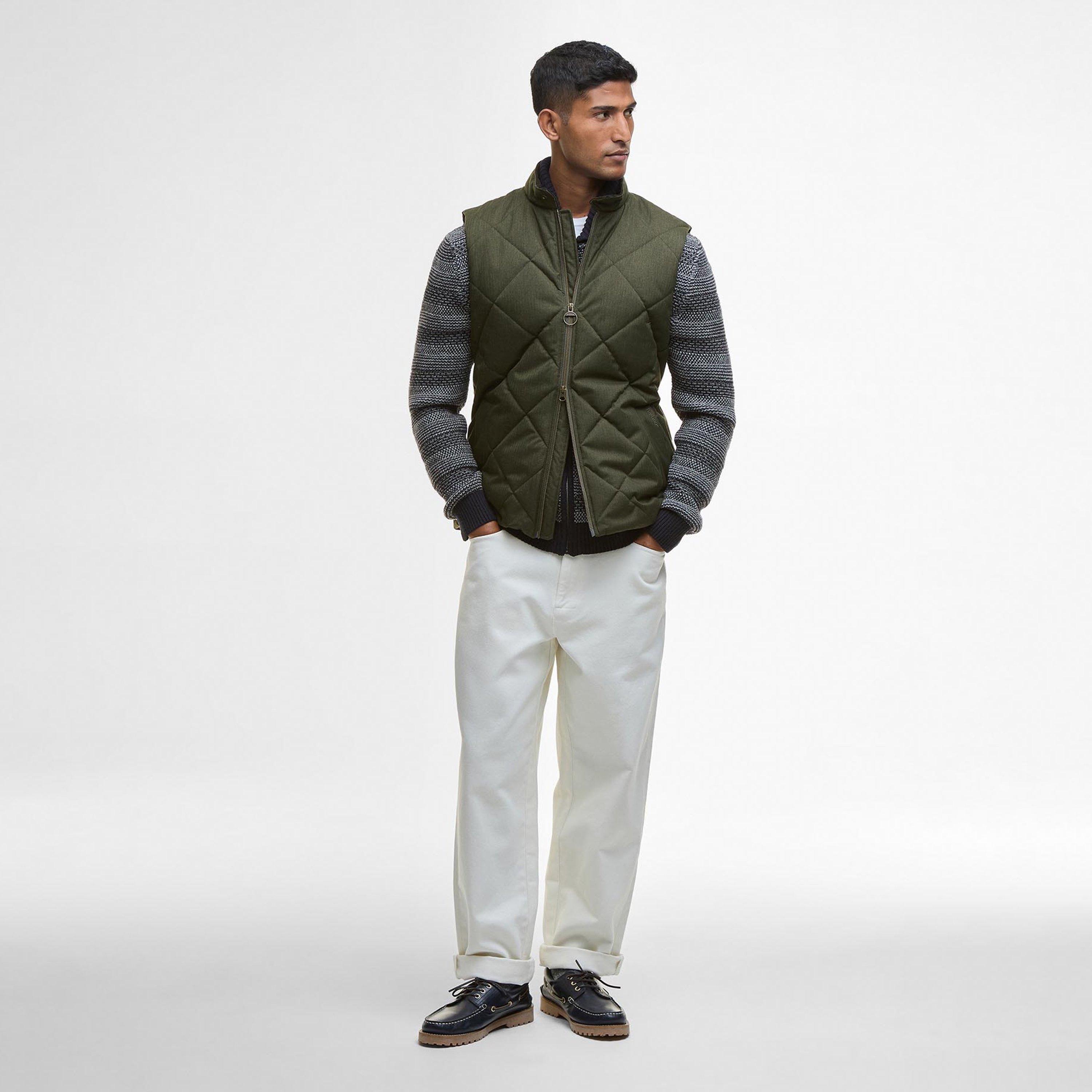 Olive - Barbour - Mens City Harrington Gilet - 6